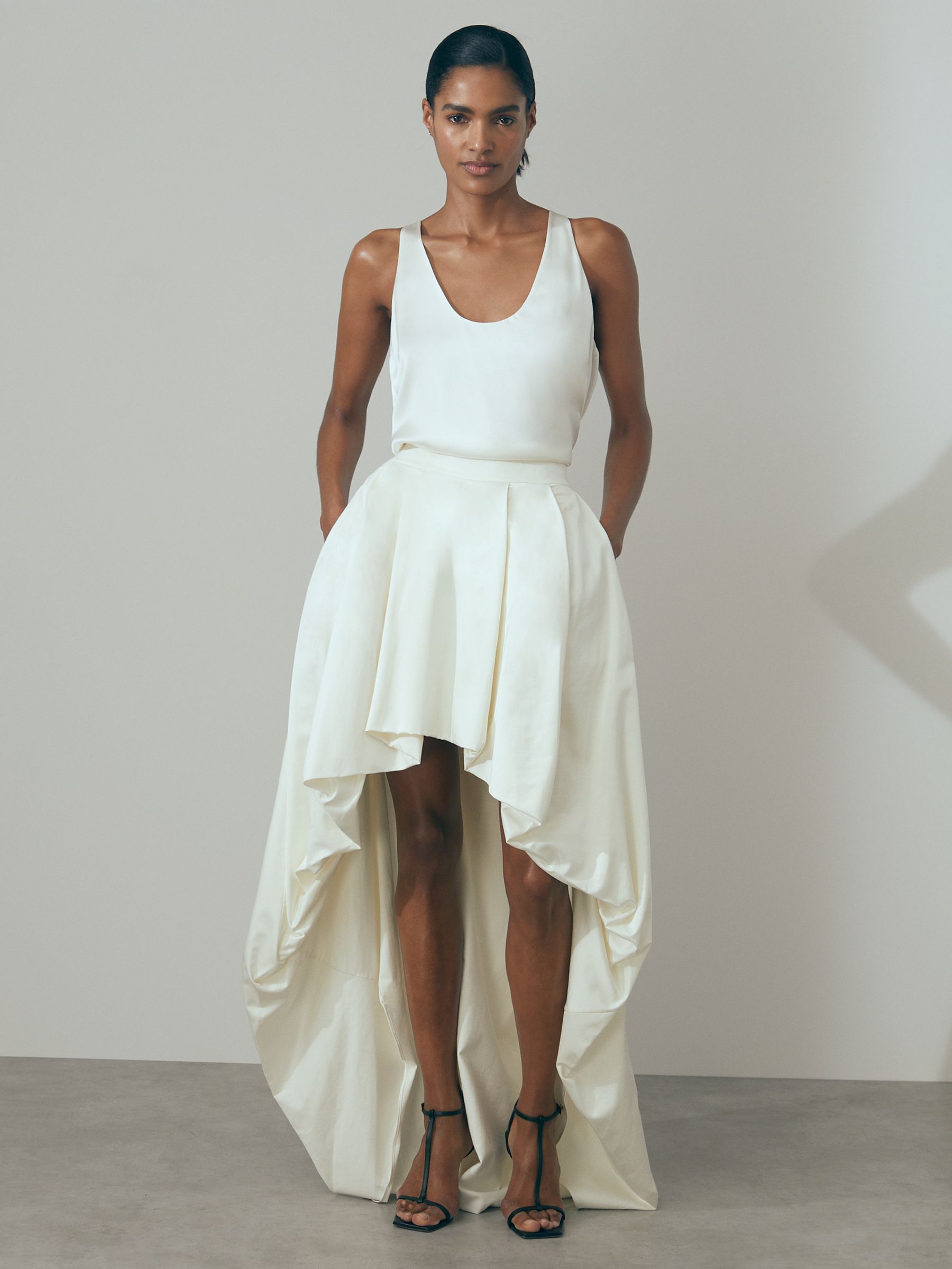 Atelier High-Low Bridal Skirt in Ivory - Image 5 of 6