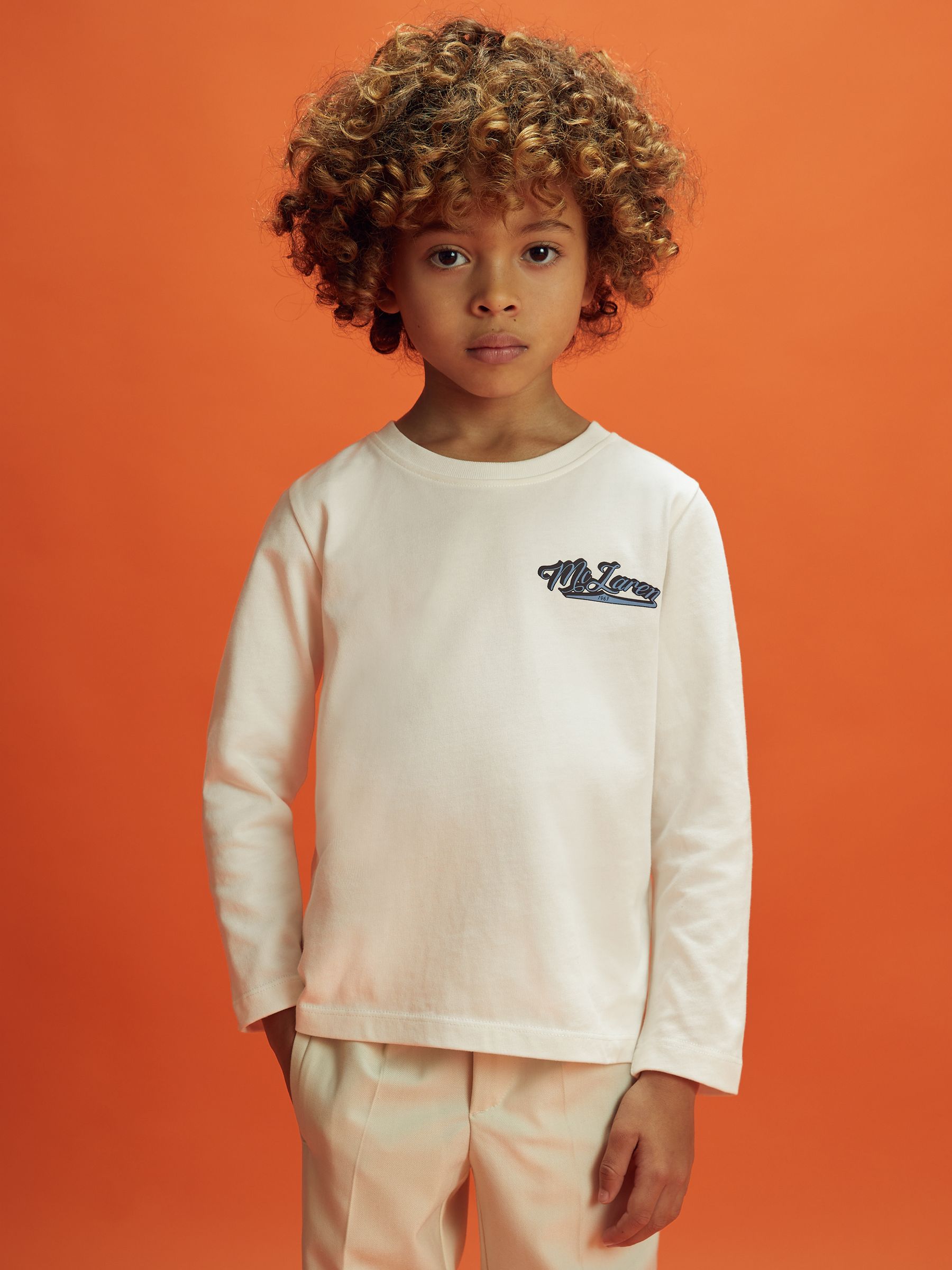 9-13 yrs McLaren F1 Crew Neck Tour T-Shirt in White - Image 1 of 11