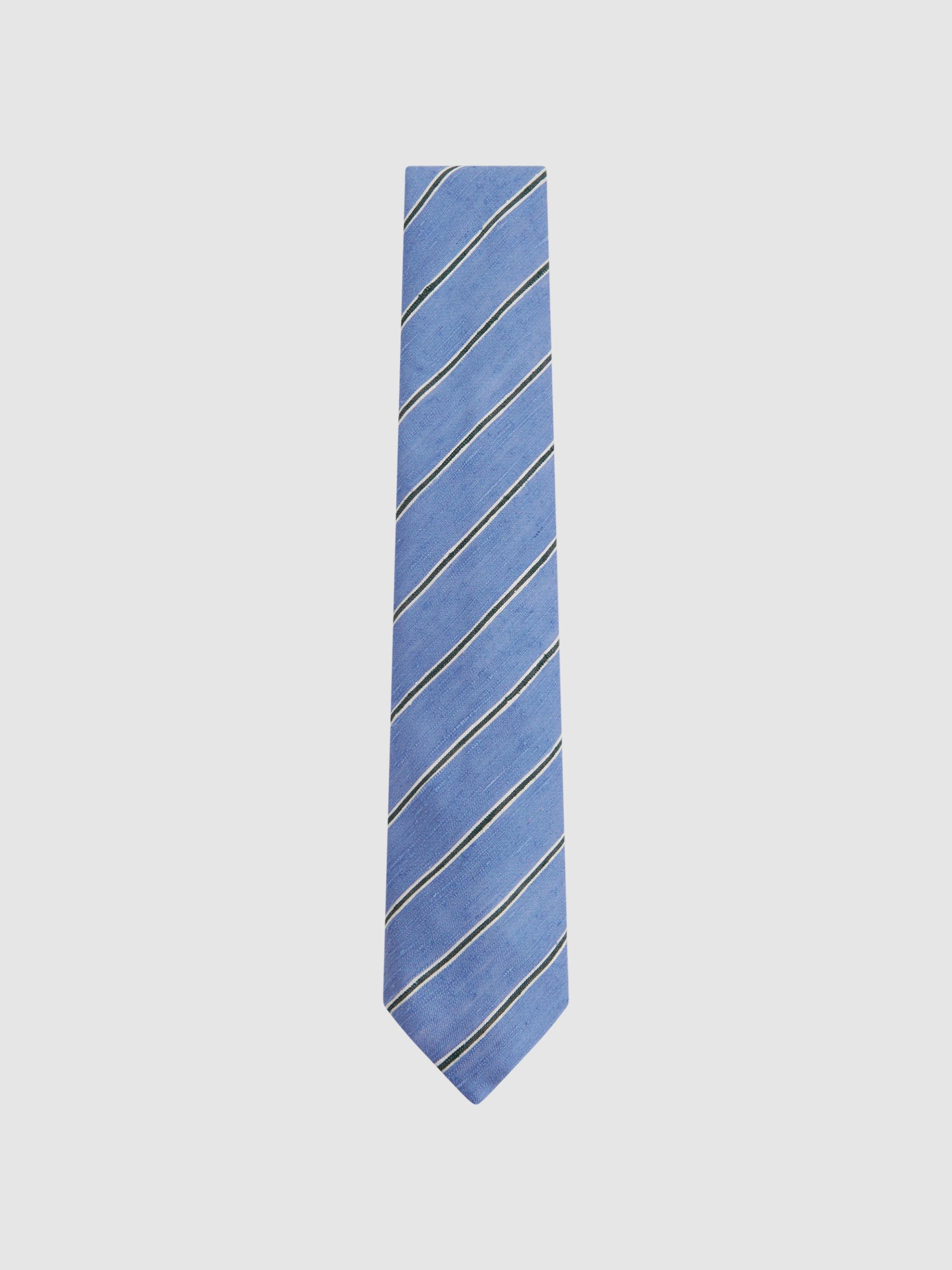 Silk Blend Textured Tie in Sky Blue - Image 1 of 5 Silk Blend Textured Tie in Sky Blue - Image 1 of 5