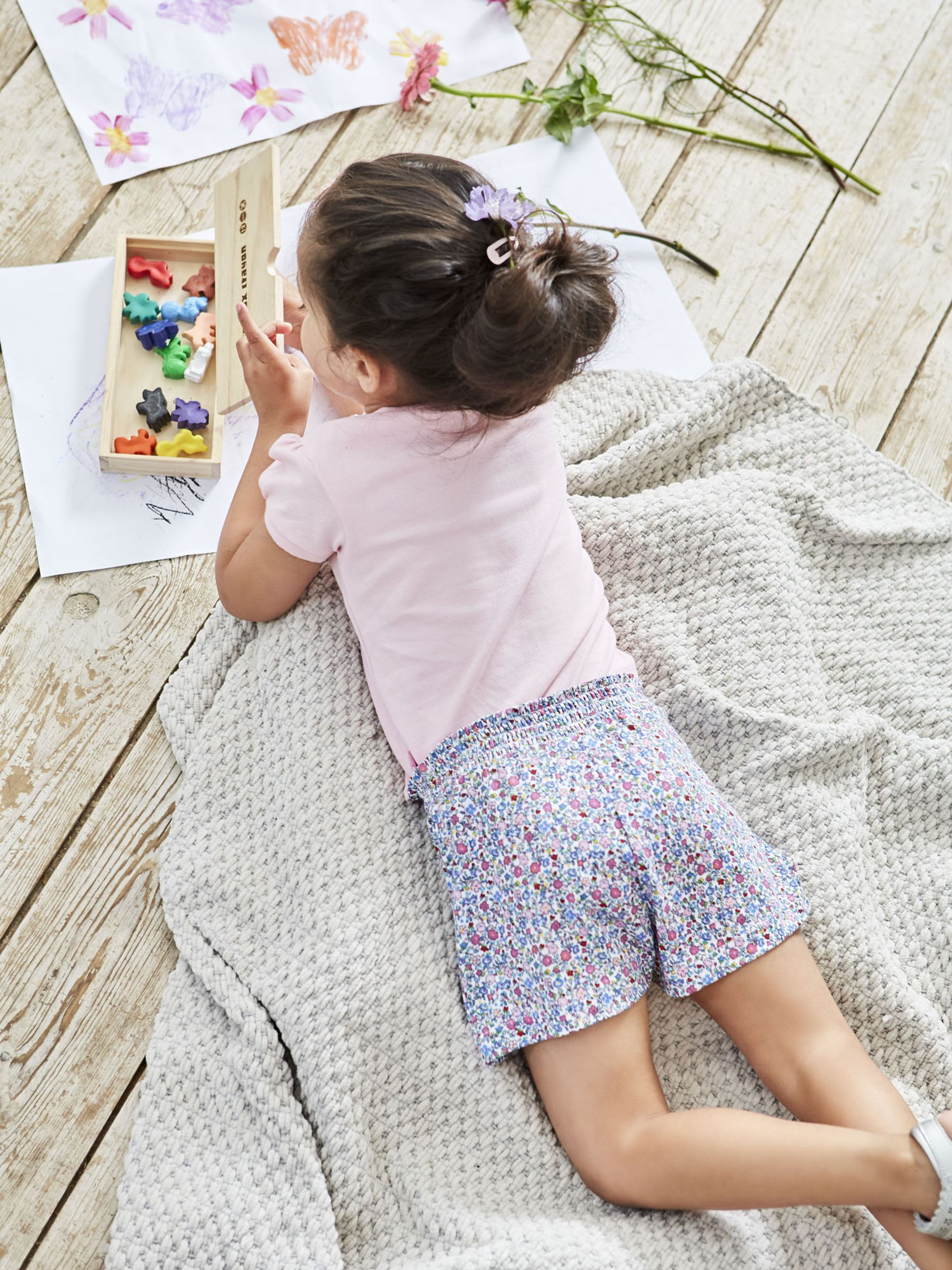 Summer Ditsy Girls 2-Pack Floral Shorts - Image 8 of 8