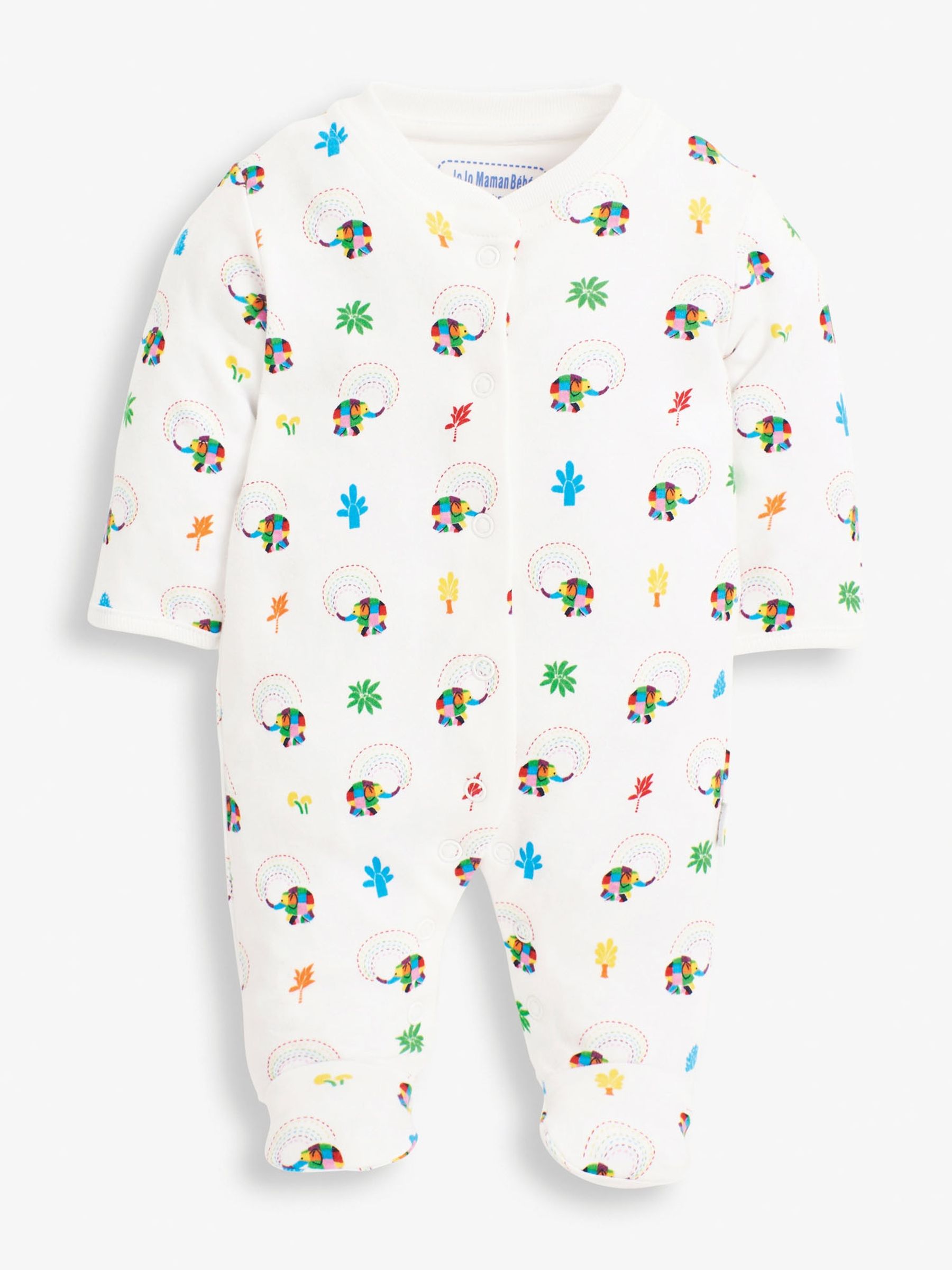 White Elmer Print Sleepsuit - Image 1 of 6