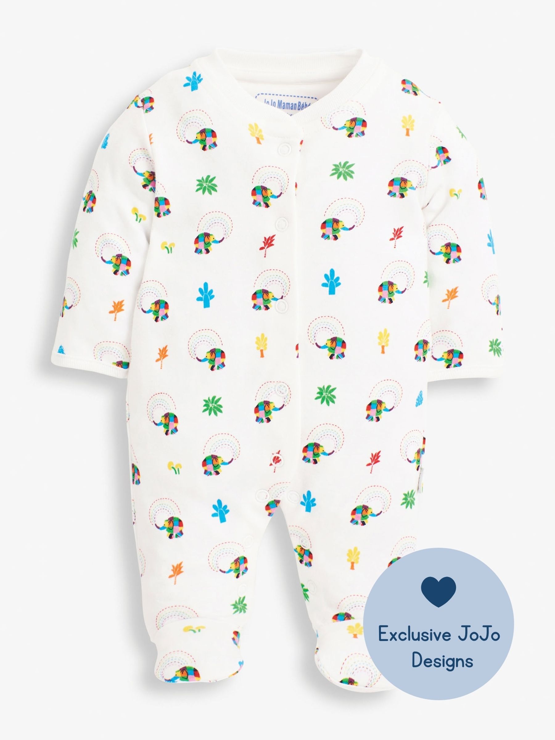 White Elmer Print Sleepsuit - Image 2 of 6