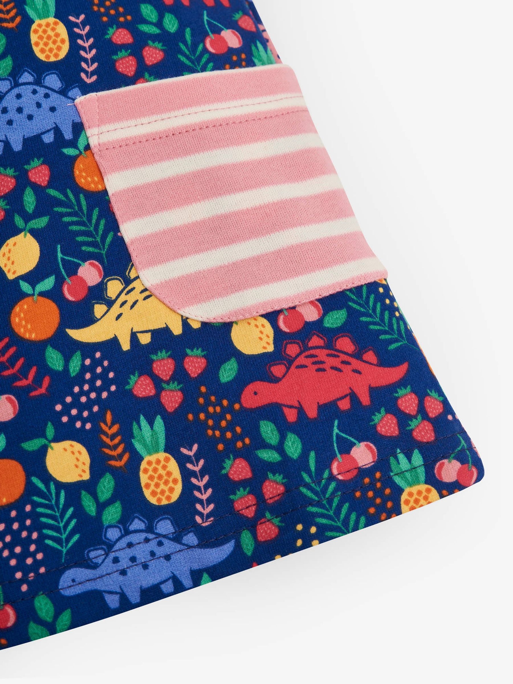 Navy Girls Sweet Dinosaur Print A-Line Dress - Image 2 of 4