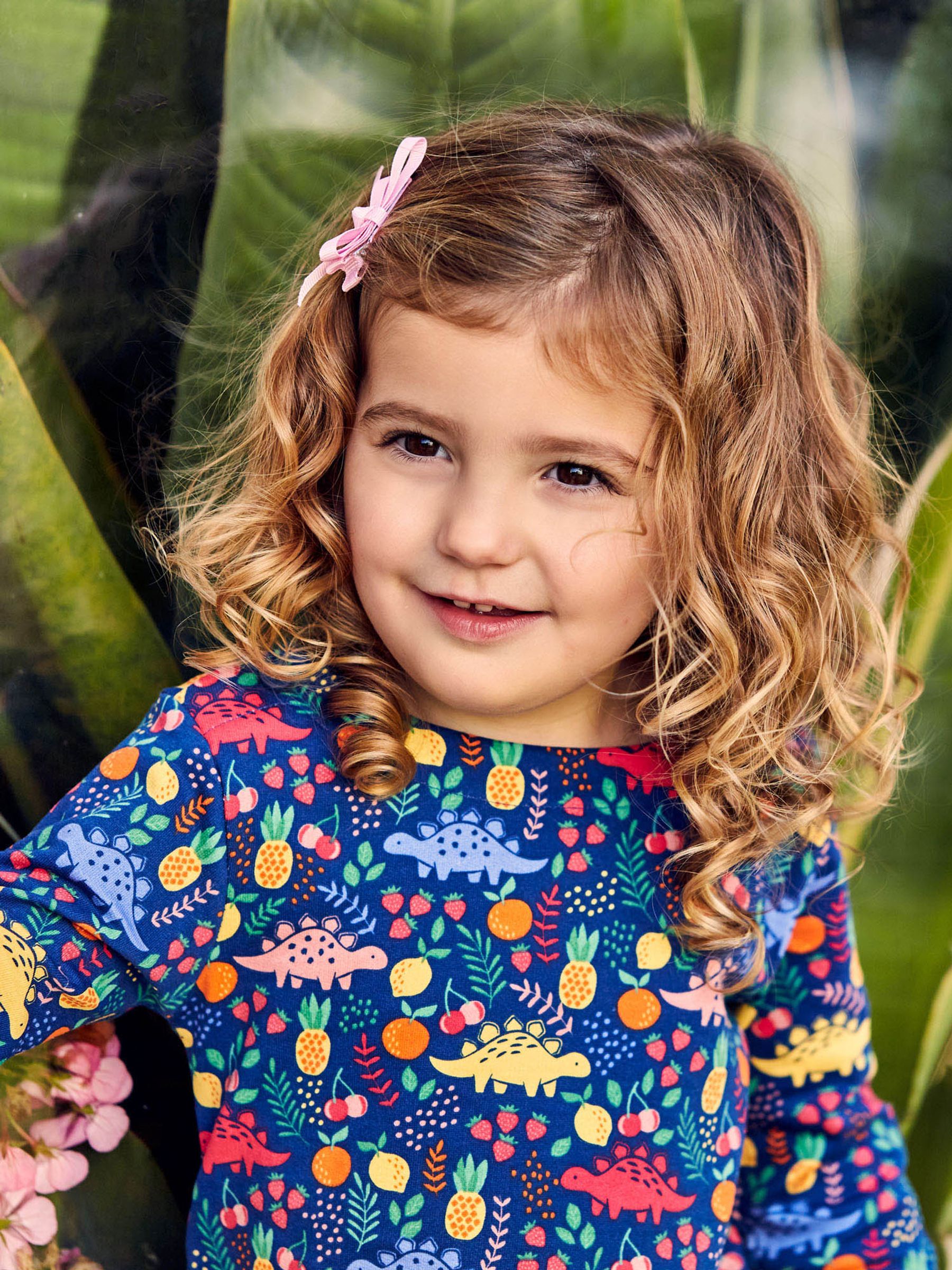Navy Girls Sweet Dinosaur Print A-Line Dress - Image 4 of 4