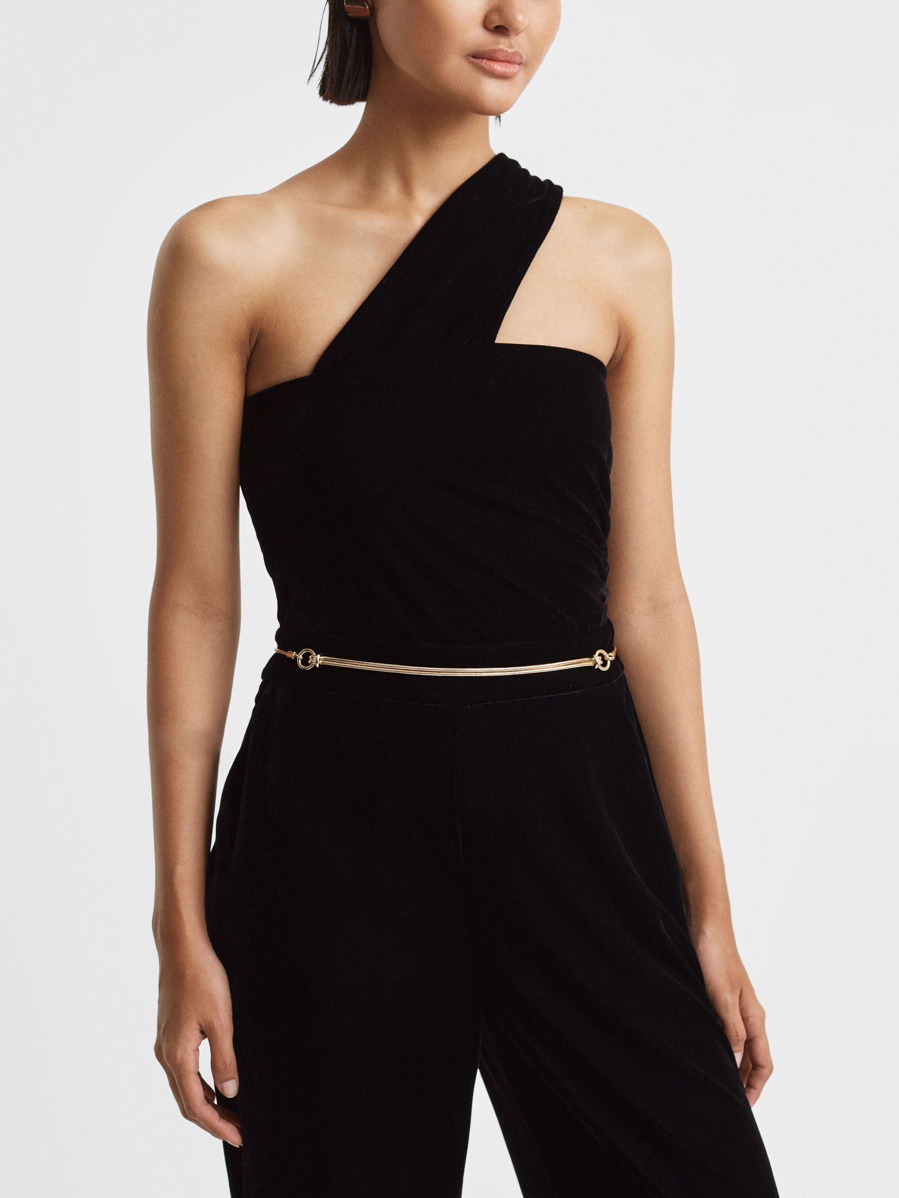 Adjustable Snake Chain Belt in Gold - Image 1 of 4