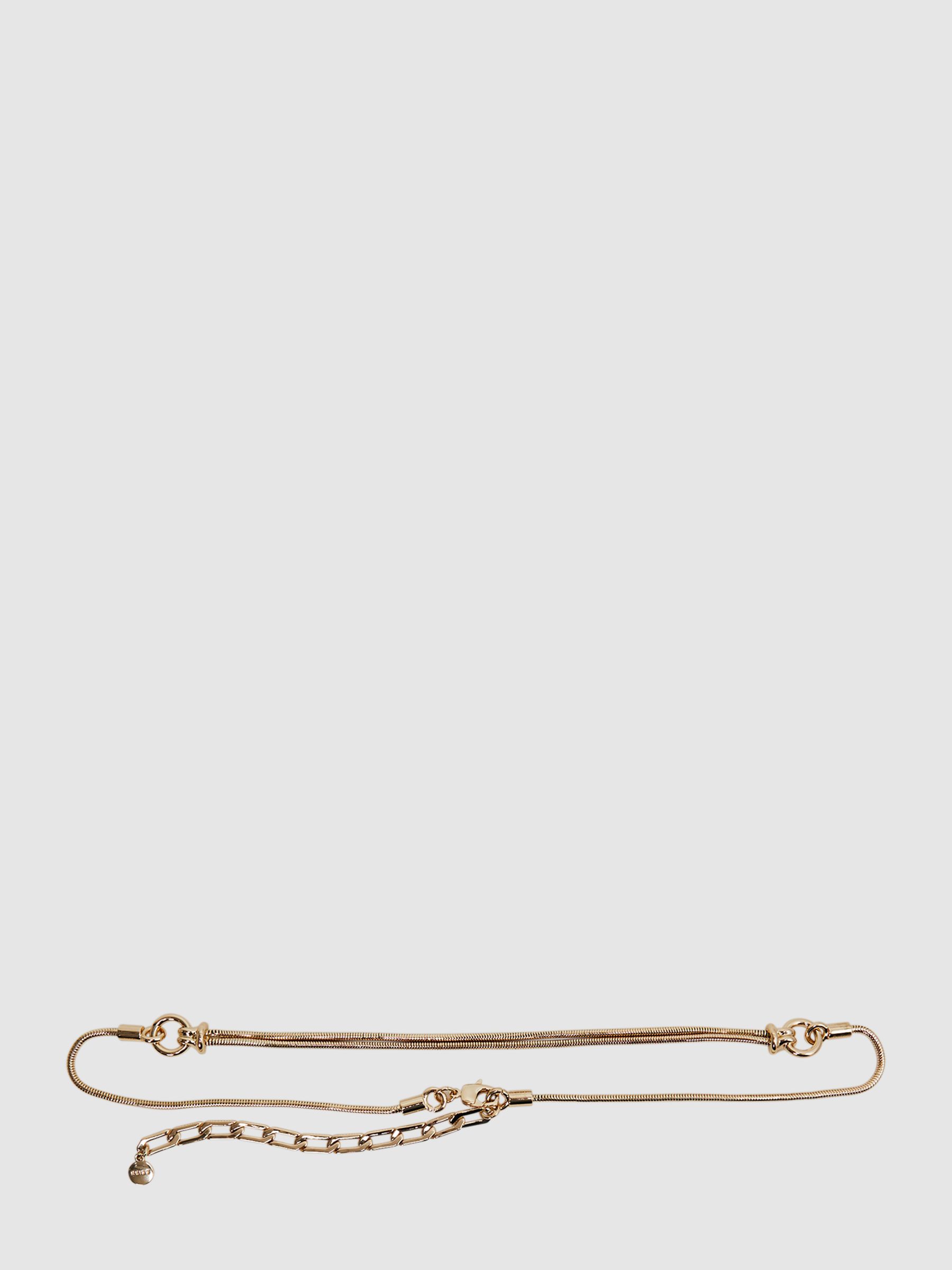 Adjustable Snake Chain Belt in Gold - Image 2 of 4