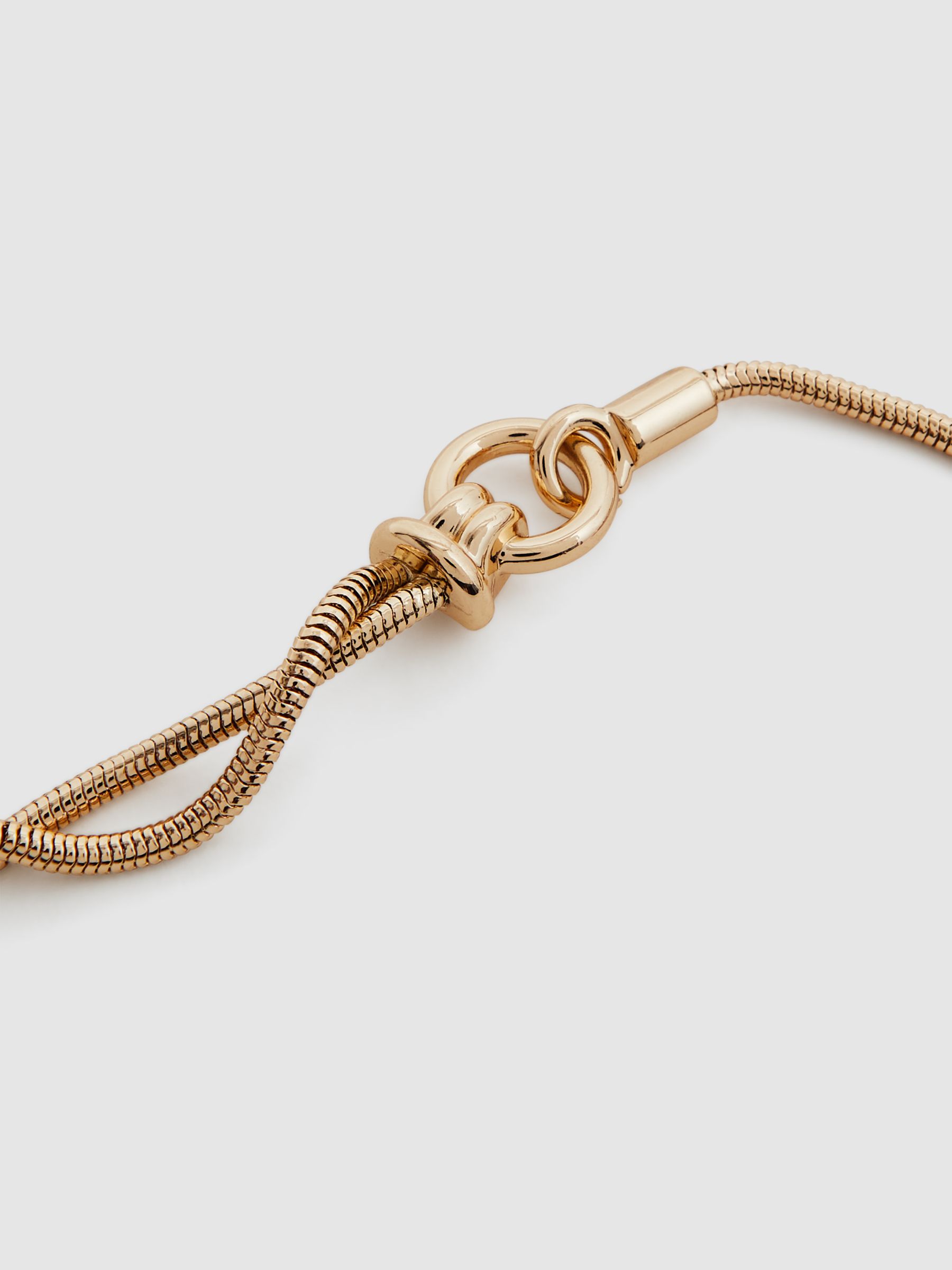 Adjustable Snake Chain Belt in Gold - Image 3 of 4