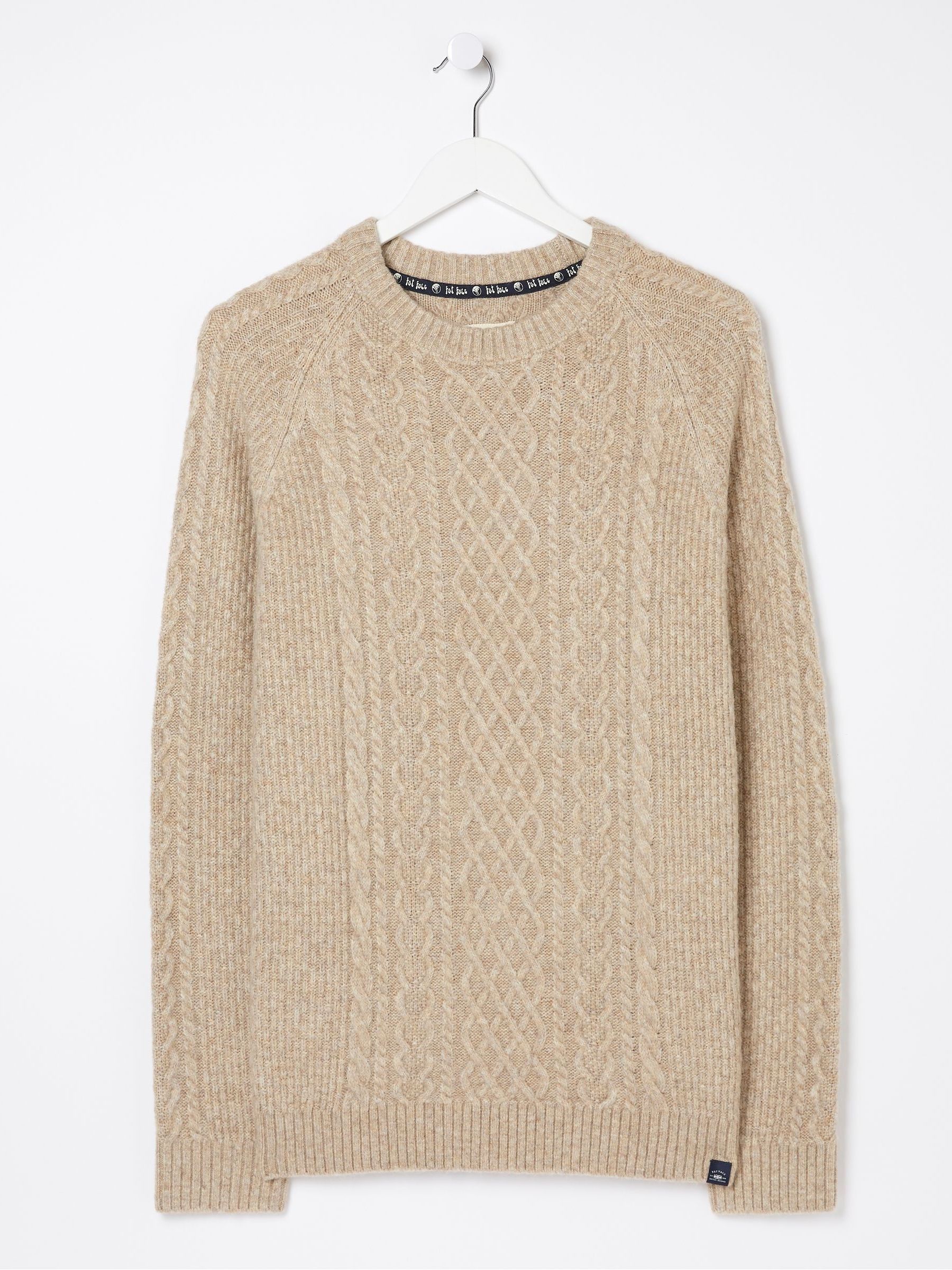 Natural Cable Crew Jumper - Image 5 of 5