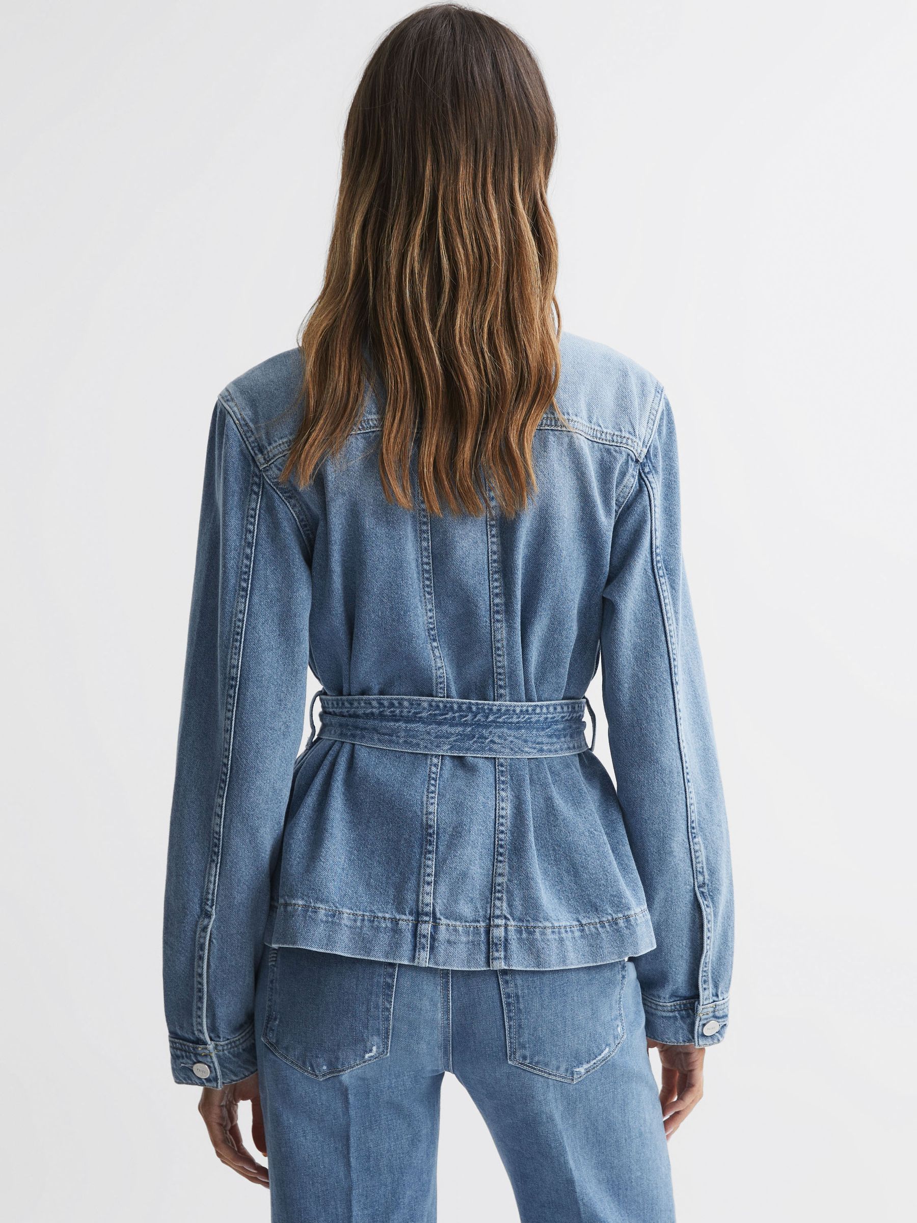 Paige Belted Denim Shirt in Catrin - Image 5 of 5
