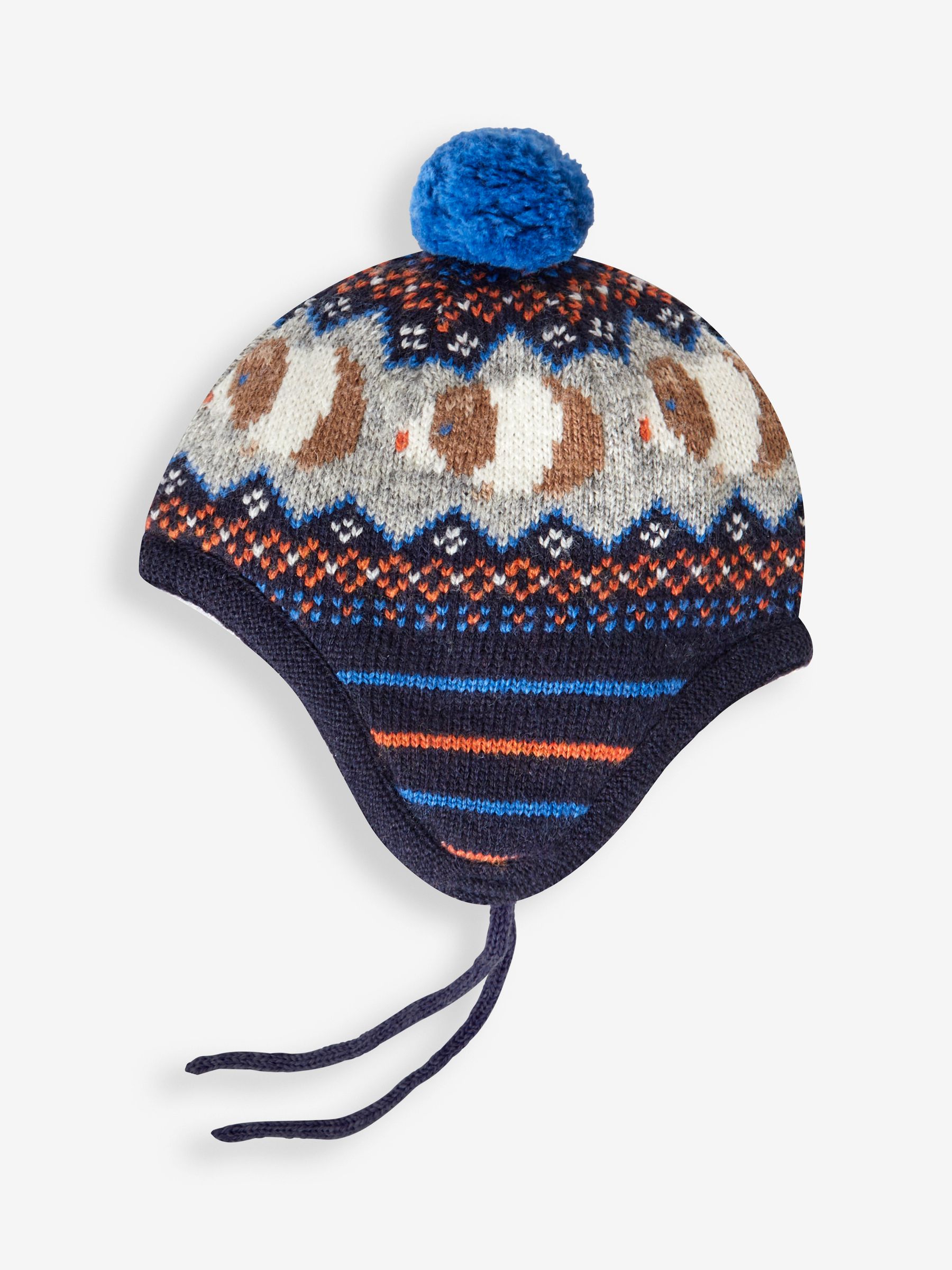 Navy Blue Guinea Pig Fair Isle Pattern Hat - Image 1 of 2