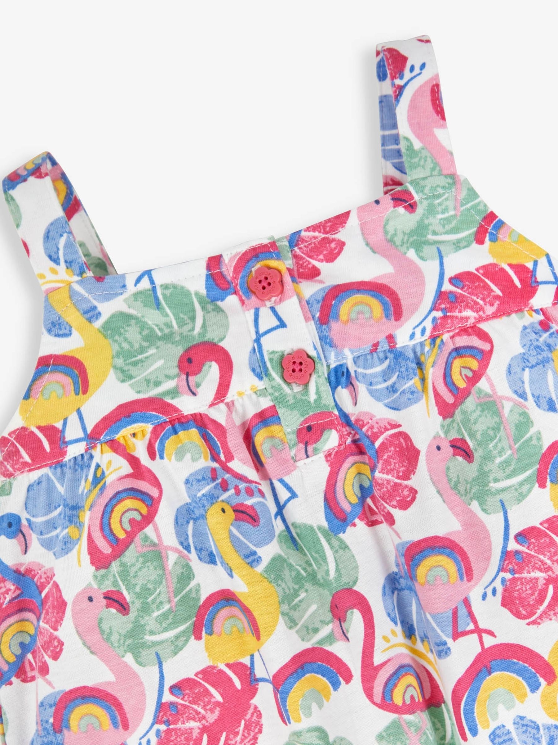 Pink Bright Flamingo Print Jumpsuit - Image 2 of 2