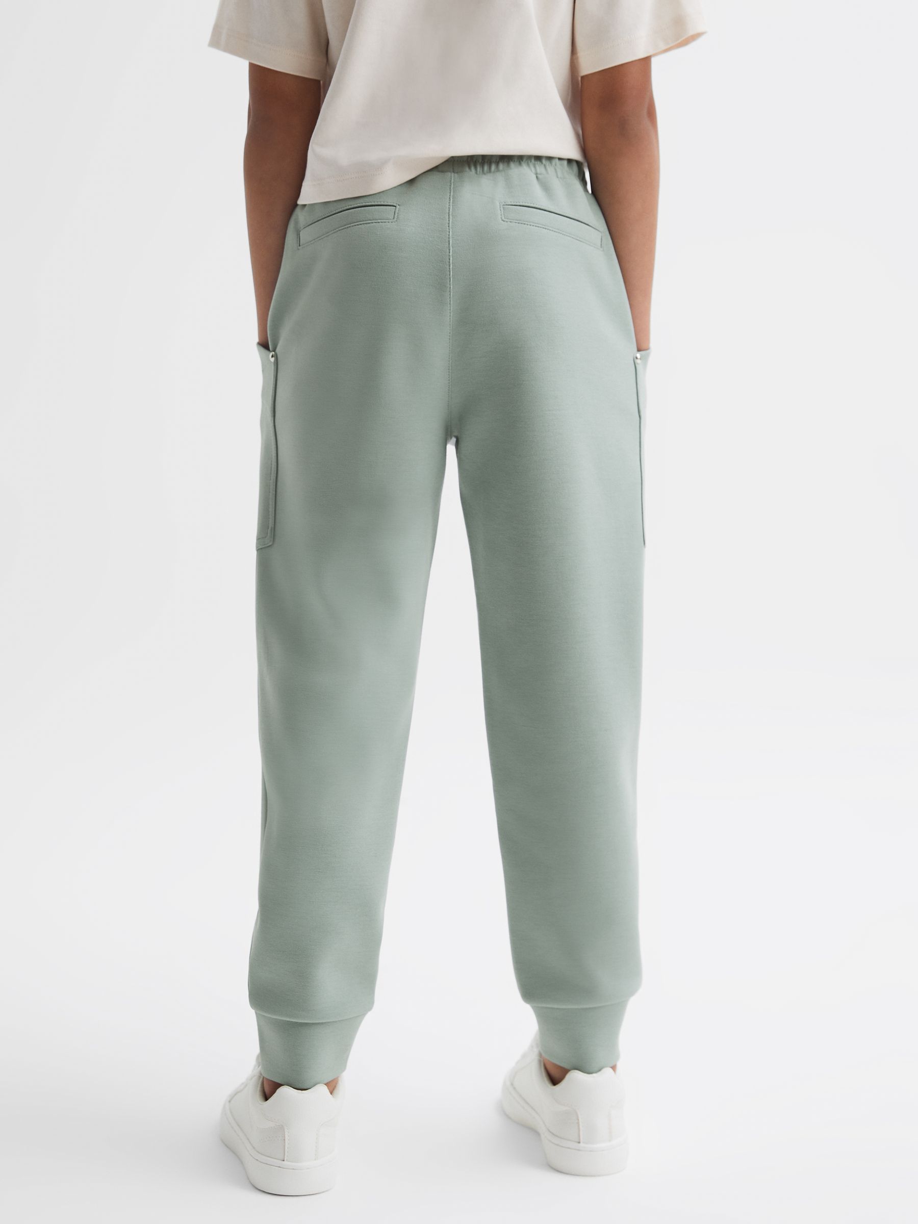 9-14 yrs Jersey Drawstring Joggers in Sage - Image 5 of 6