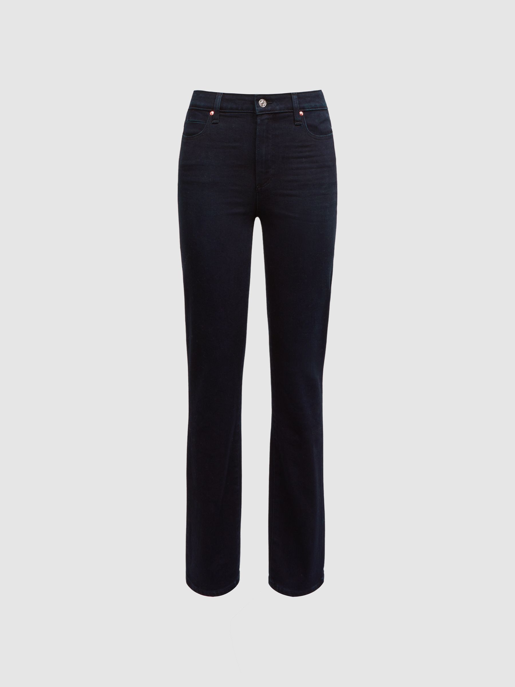 Paige Straight Leg High Rise Jeans in Night Fever - Image 2 of 5