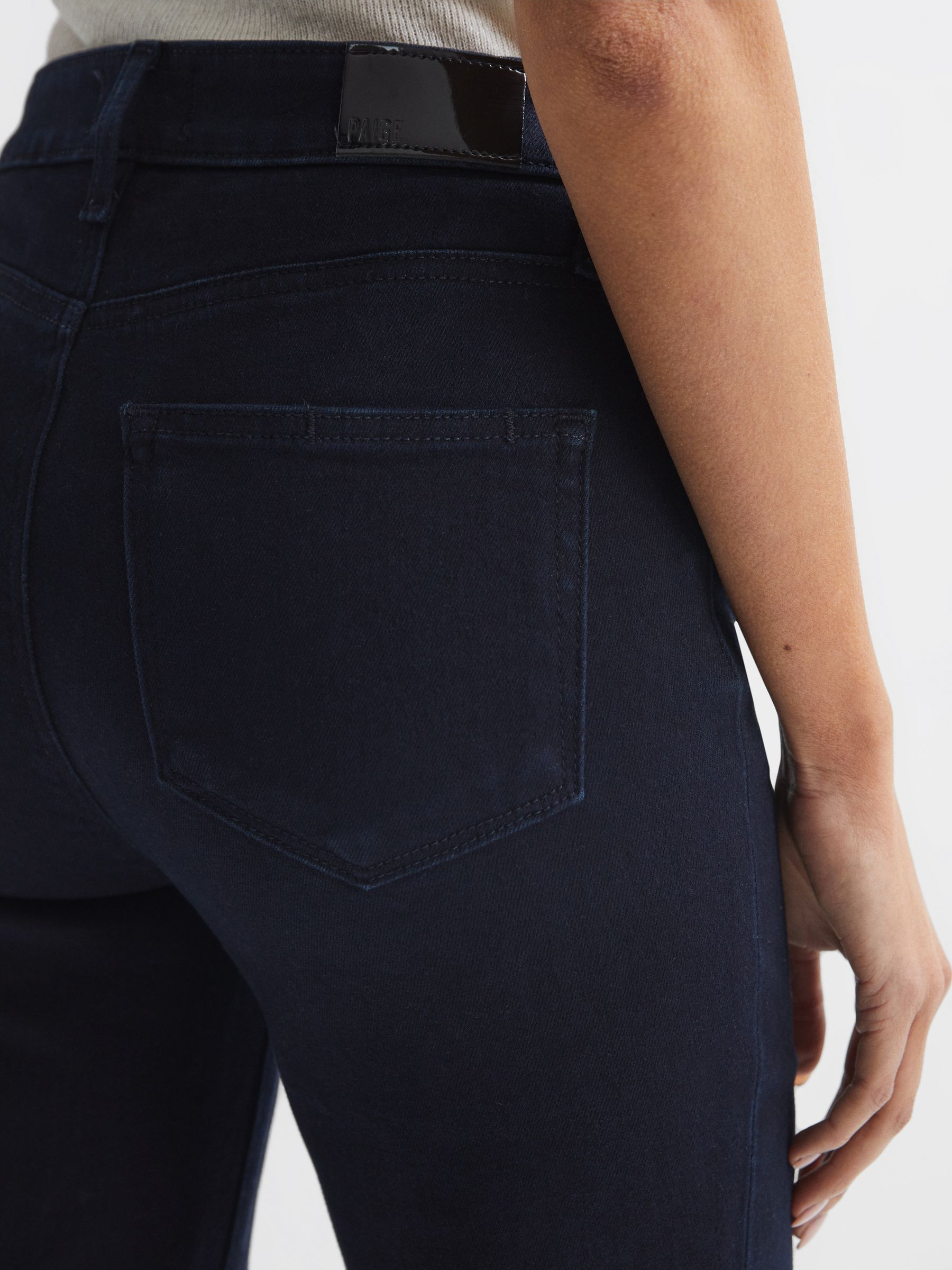 Paige Straight Leg High Rise Jeans in Night Fever - Image 3 of 5