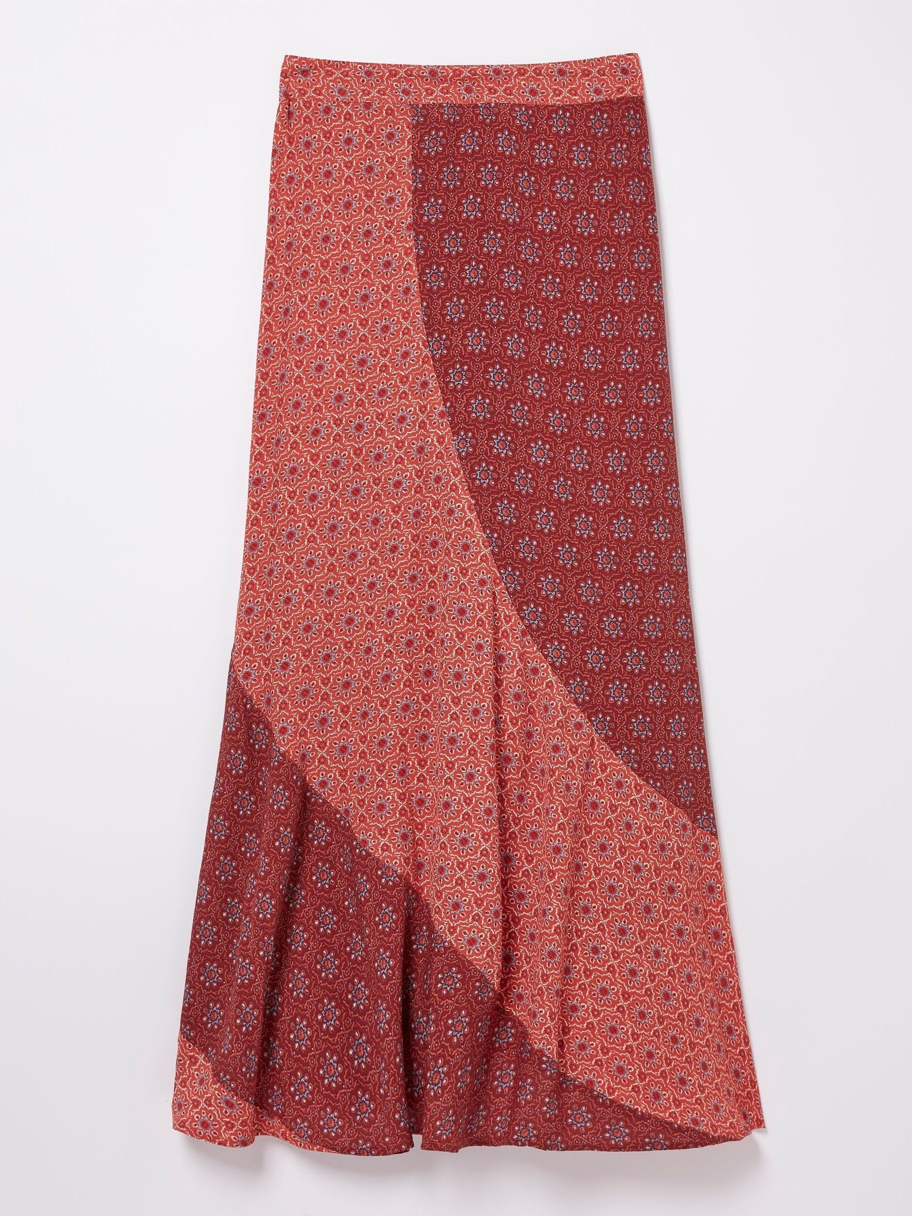 Red Naomi Craft Geo Midi Skirt - Image 5 of 5