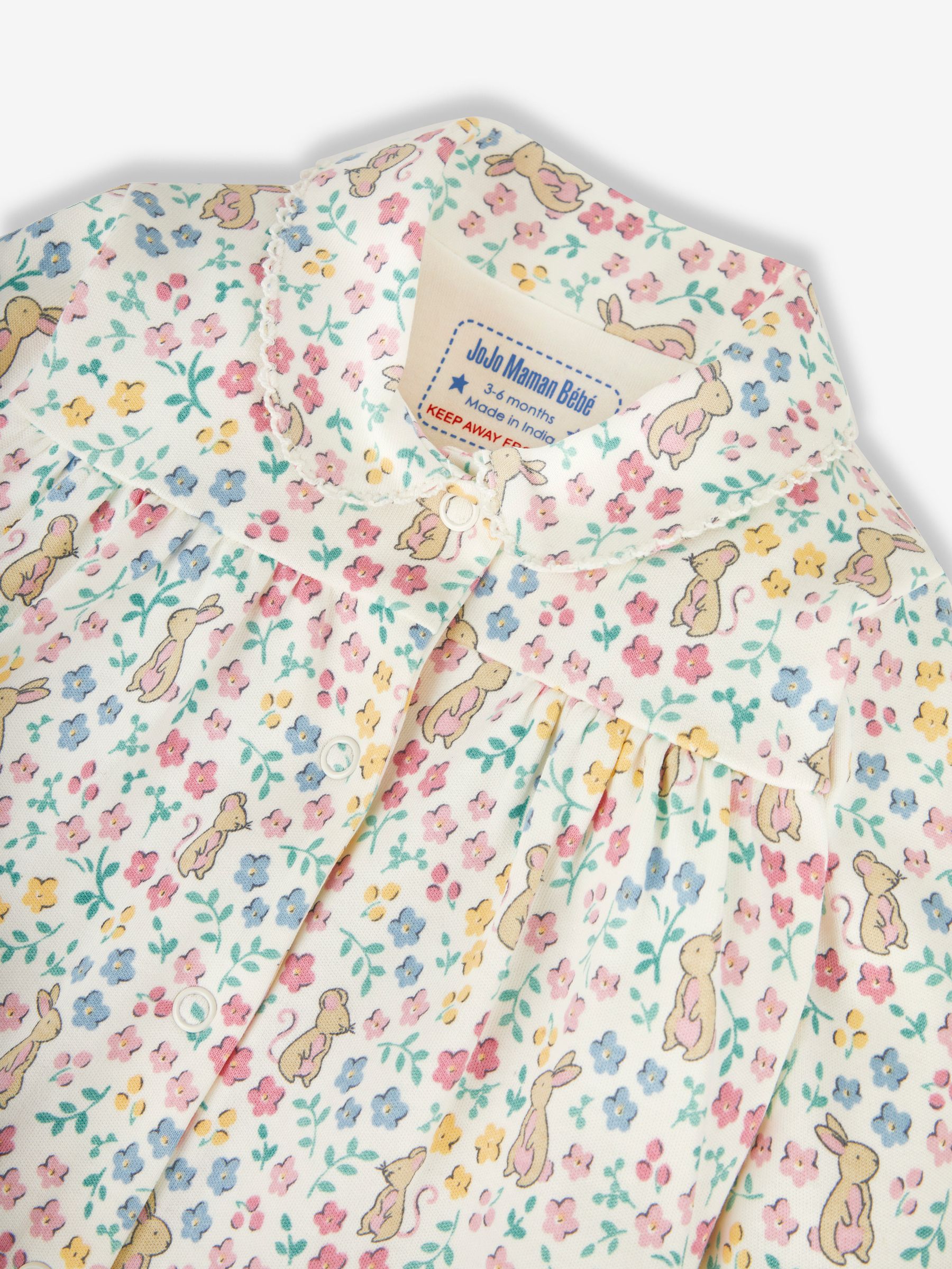 Cream Jersey All-In-One Pyjamas - Image 2 of 3