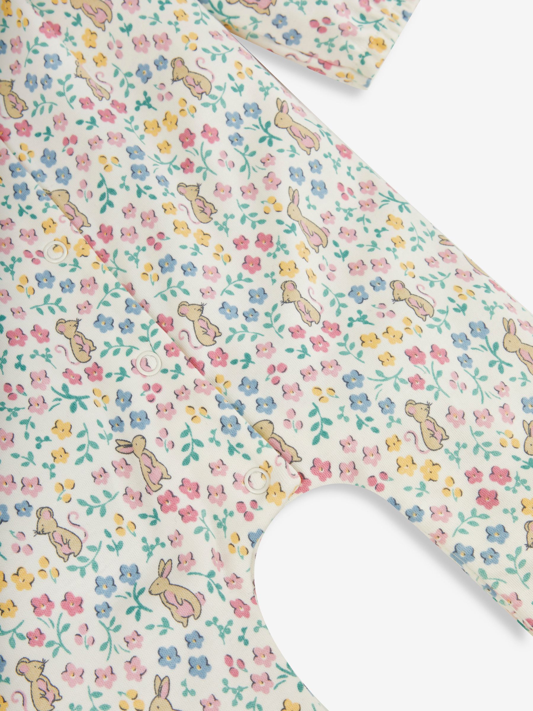 Cream Jersey All-In-One Pyjamas - Image 3 of 3