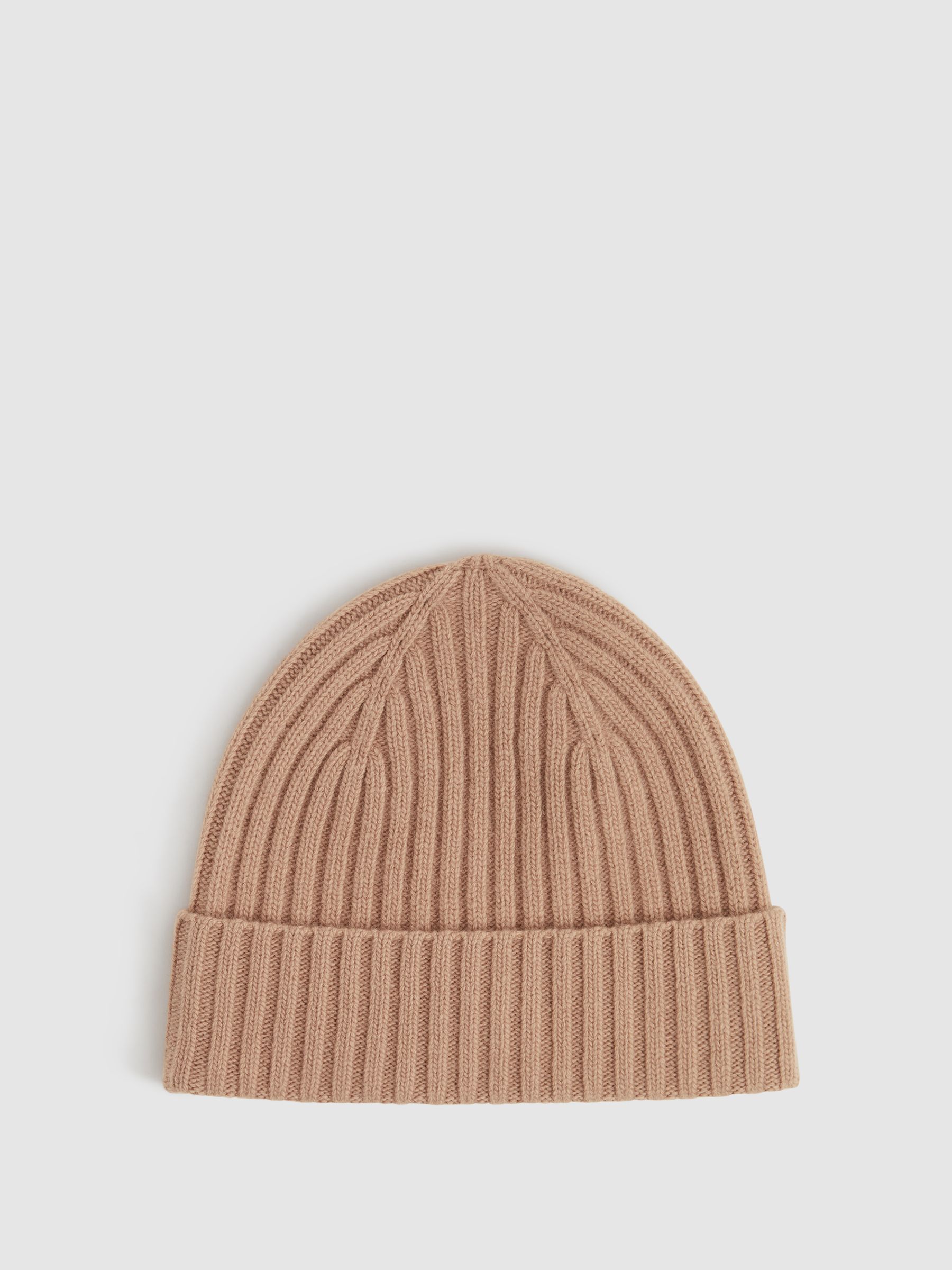 Cashmere-Wool Beanie Hat in Pink - Image 1 of 5