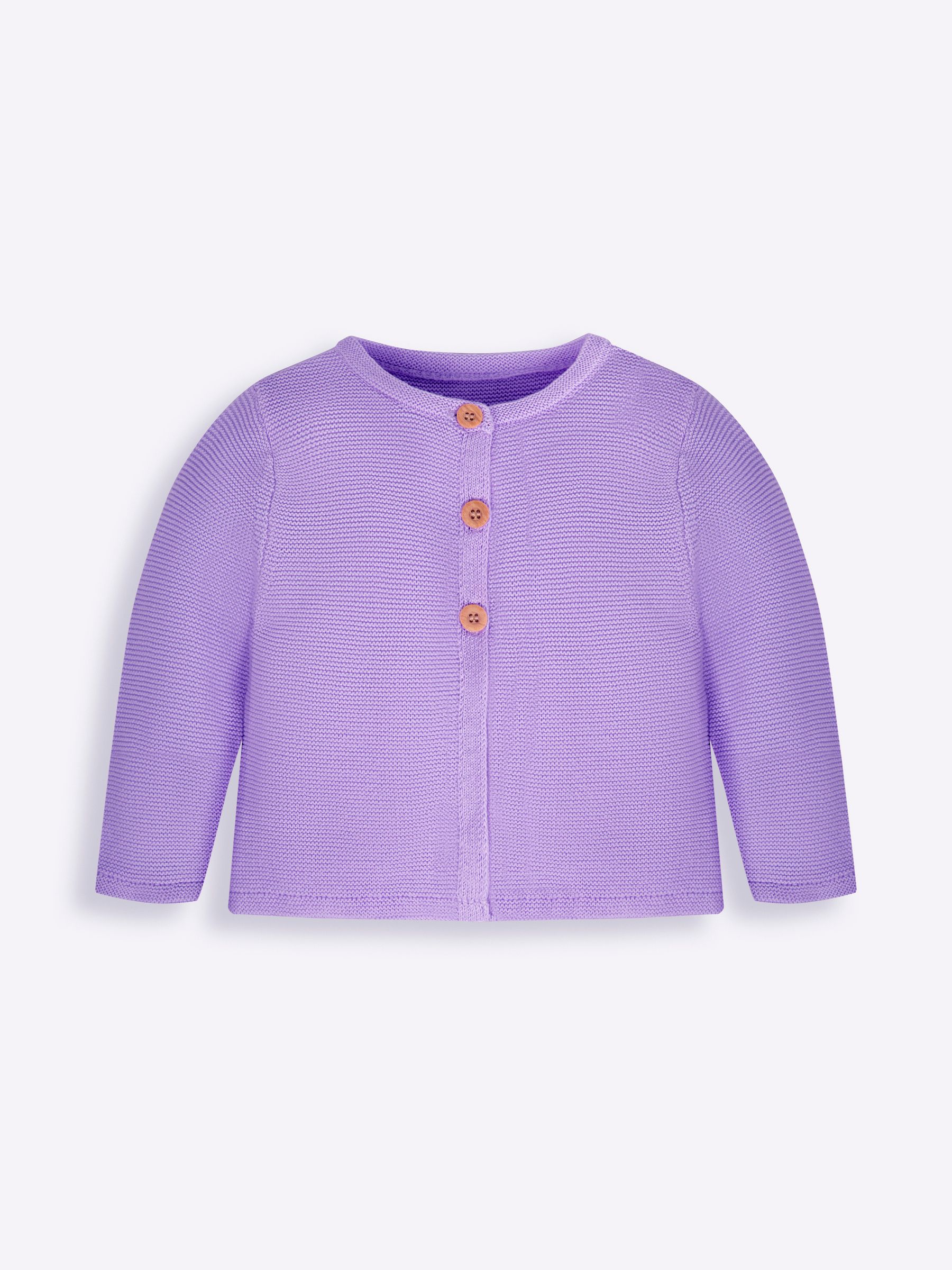 Lilac Purple Classic Cotton Cardigan - Image 3 of 4