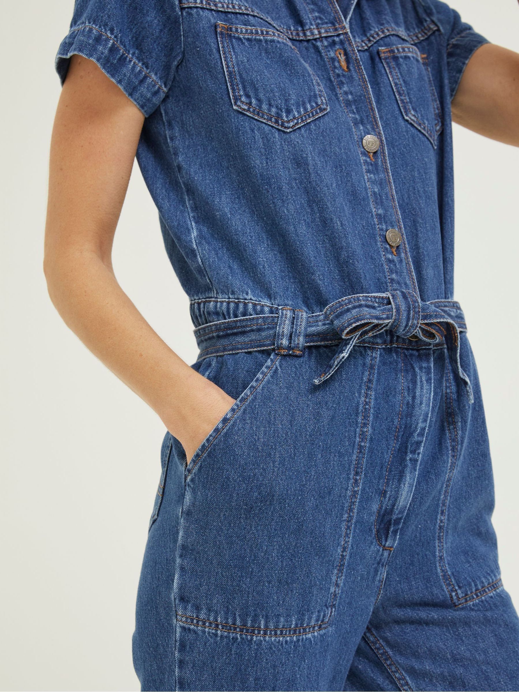 Blue Imogen Short Sleeve Boilersuit - Image 5 of 6