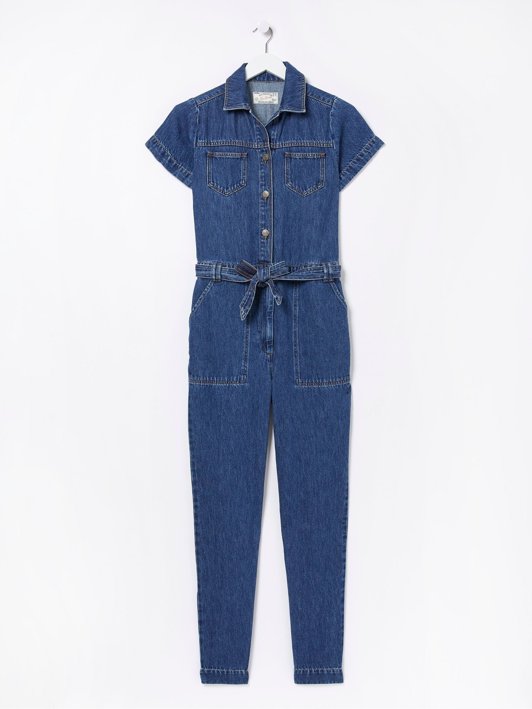 Blue Imogen Short Sleeve Boilersuit - Image 6 of 6