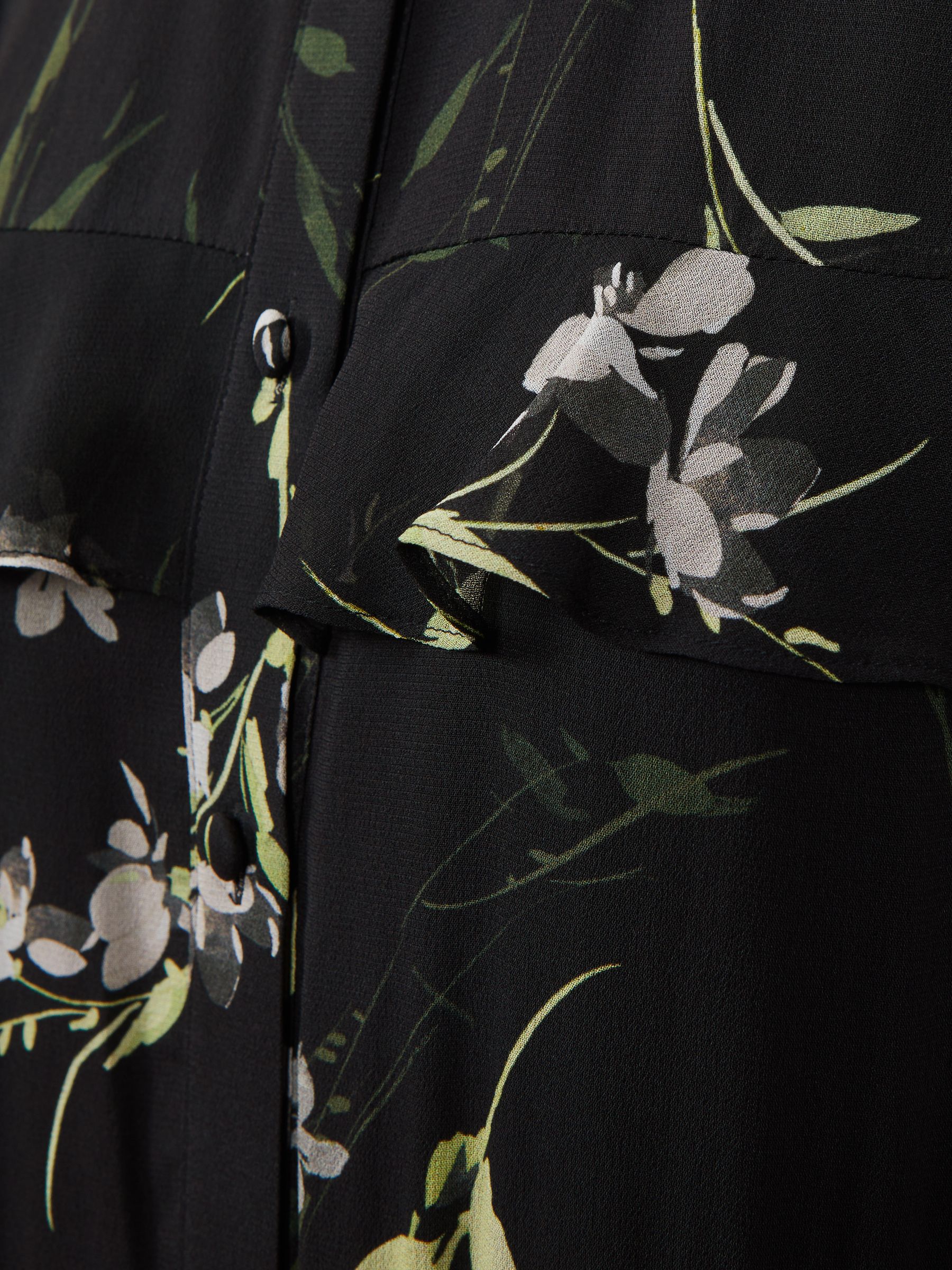 Florere Floral Tiered Maxi Dress in Black - Image 6 of 6
