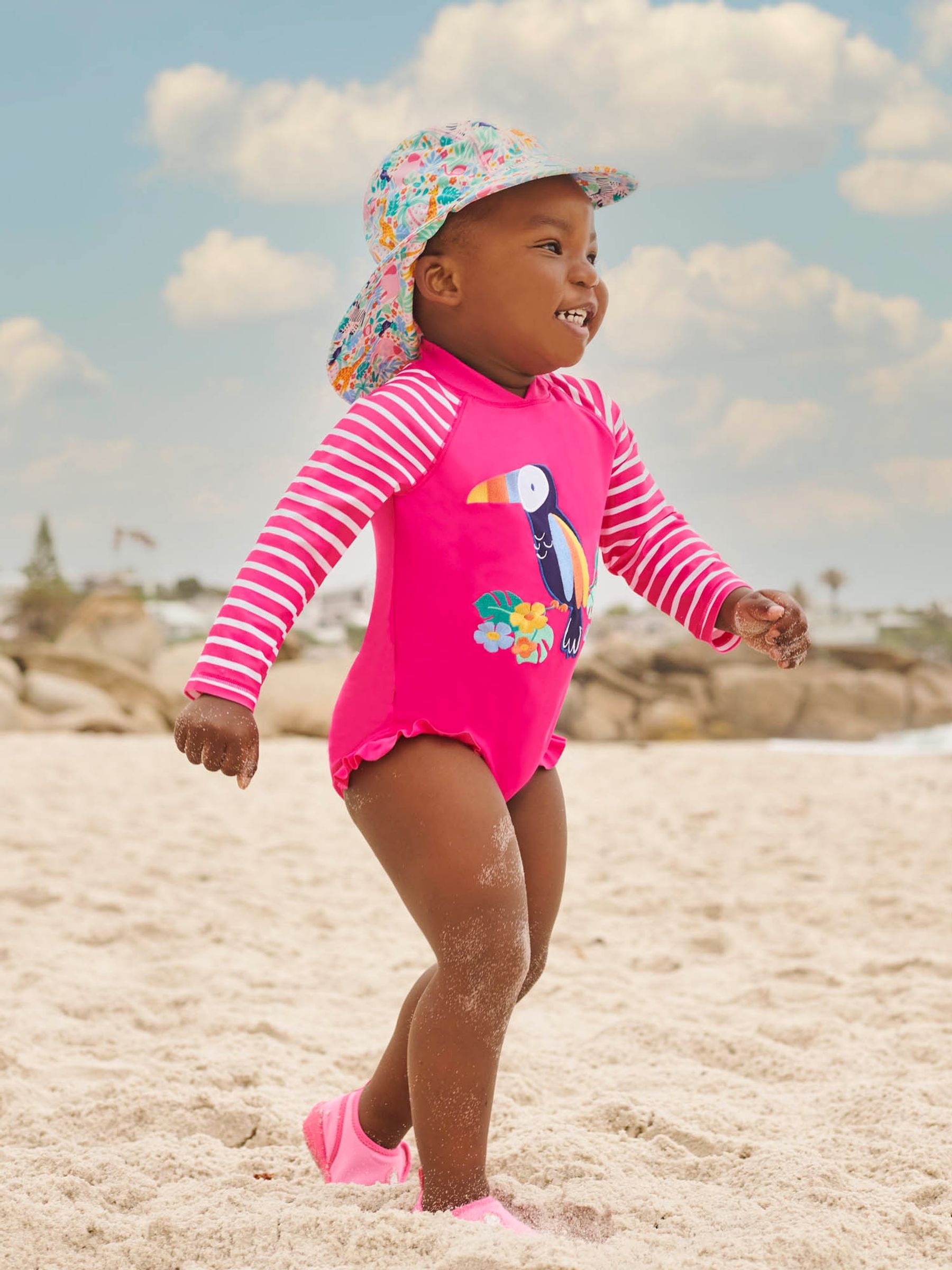 Pink UPF 50 Long Sleeve Swimsuit - Image 5 of 6