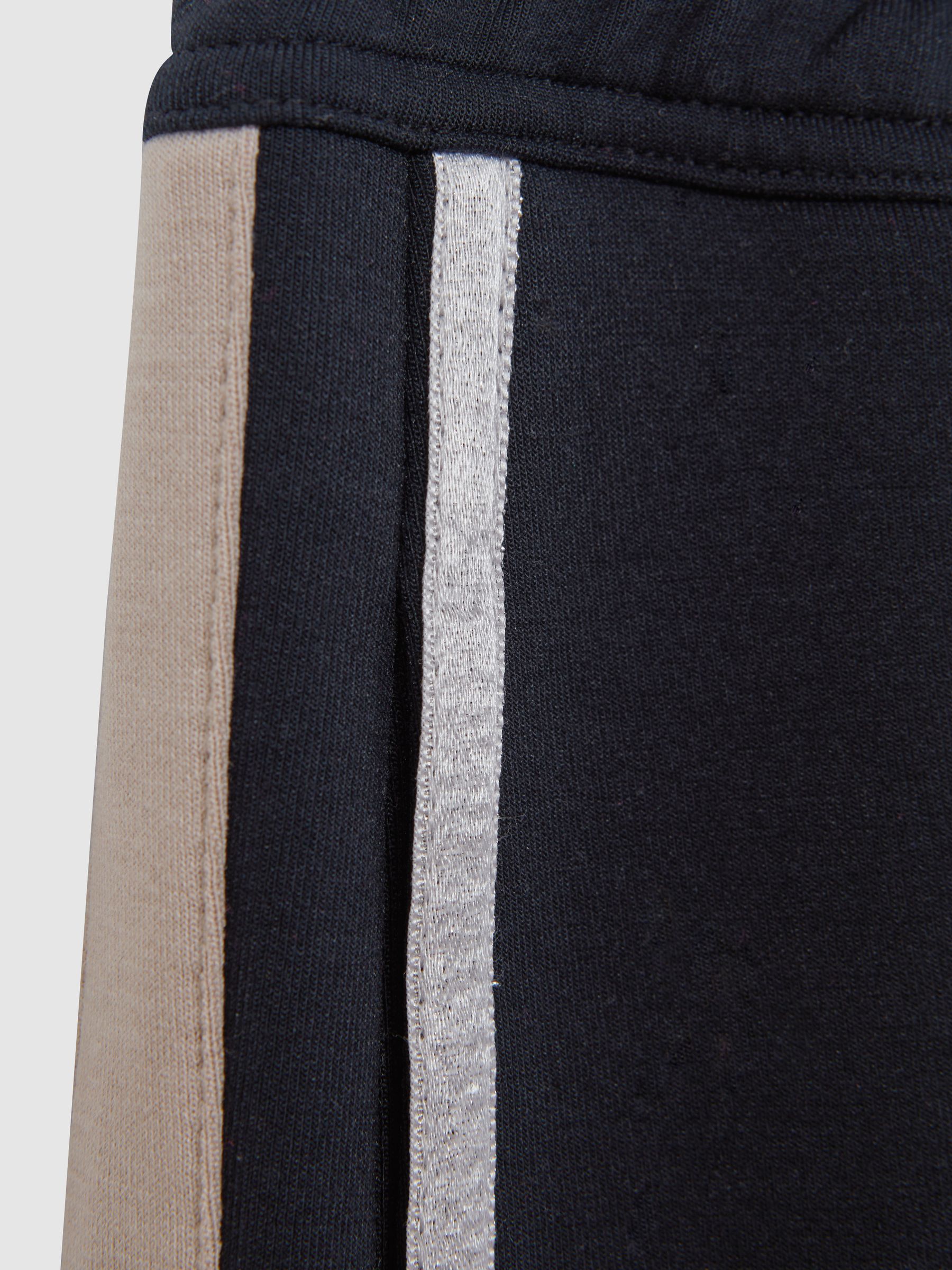 9-14 yrs Wide Leg Side Stripe Joggers in Navy - Image 6 of 6