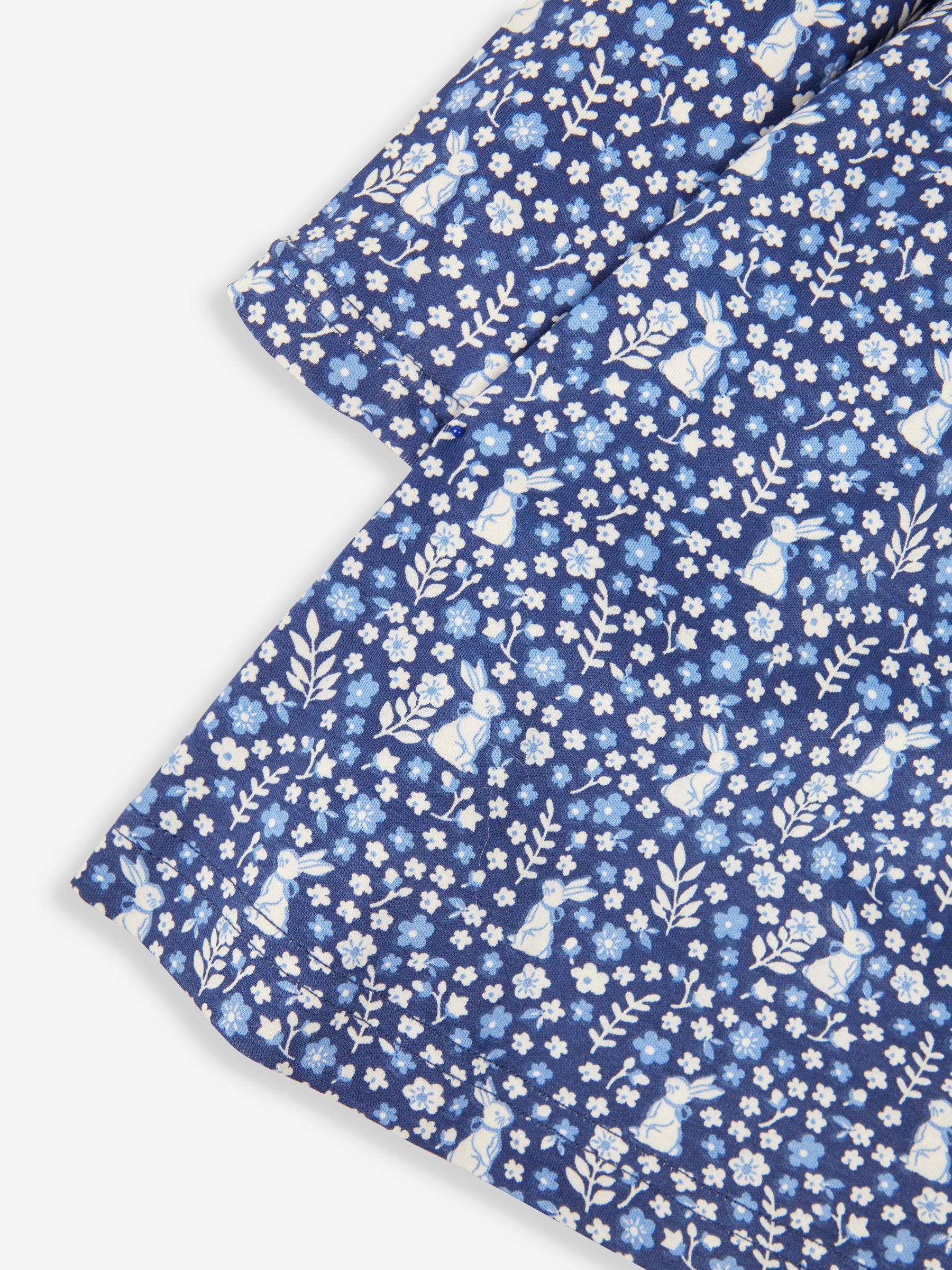Navy Blue Bunny Floral Peter Pan Dress - Image 3 of 3