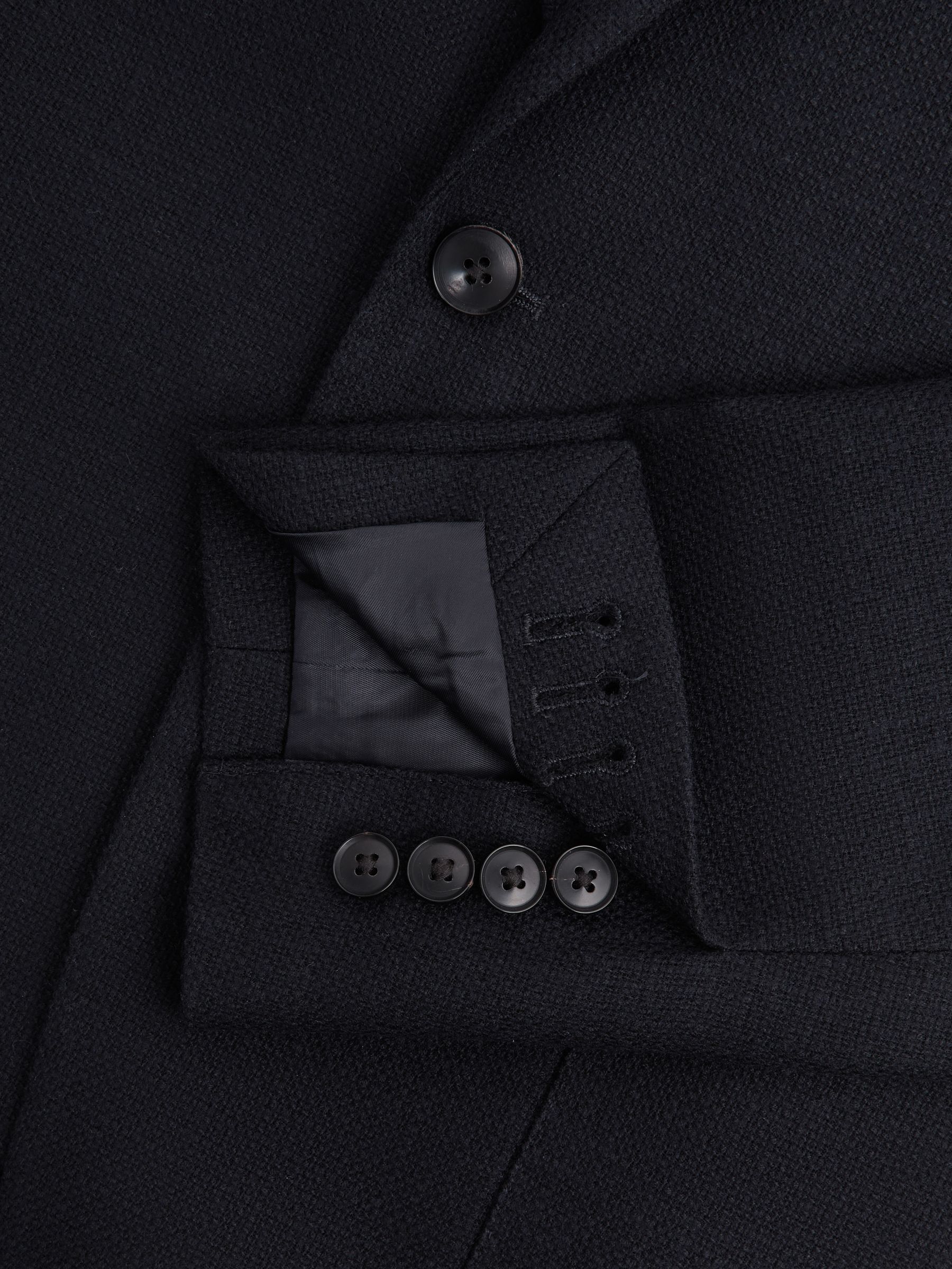 Slim Fit Textured Wool Blend Blazer in Navy - Image 6 of 6