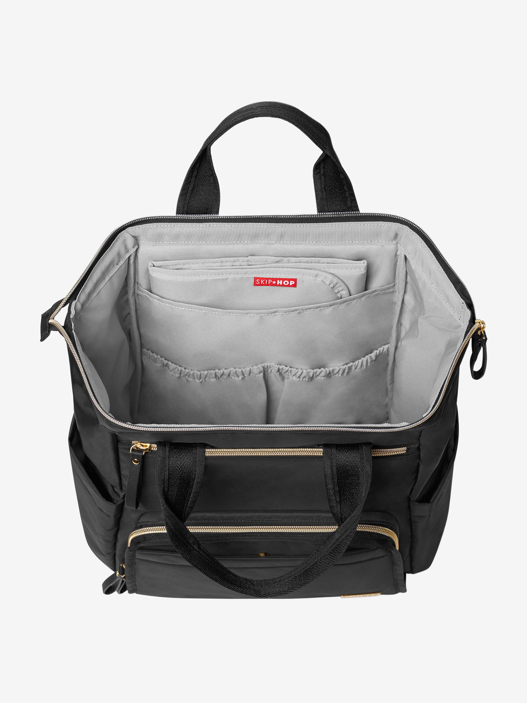Black Skip Hop Mainframe Wide Open Changing Backpack - Image 3 of 10