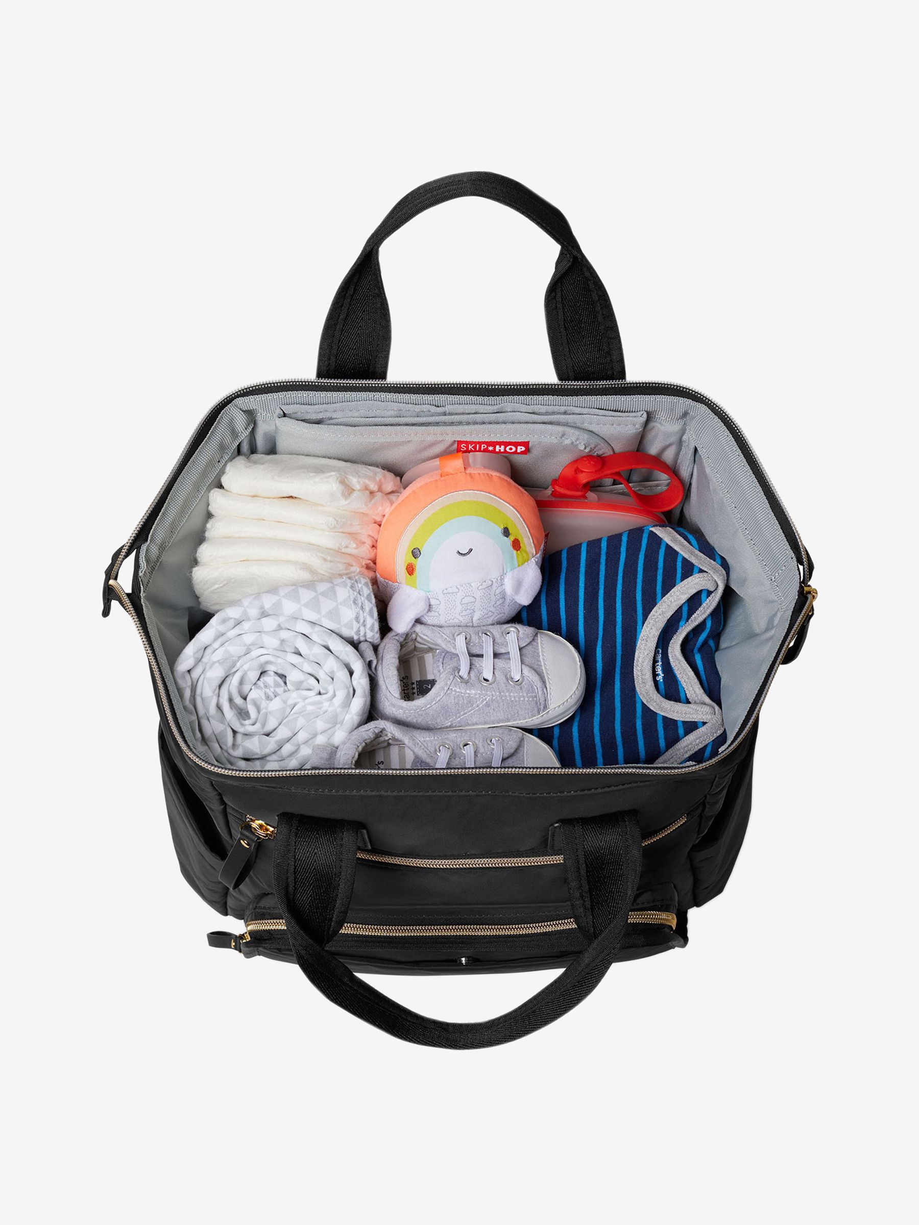 Black Skip Hop Mainframe Wide Open Changing Backpack - Image 4 of 10