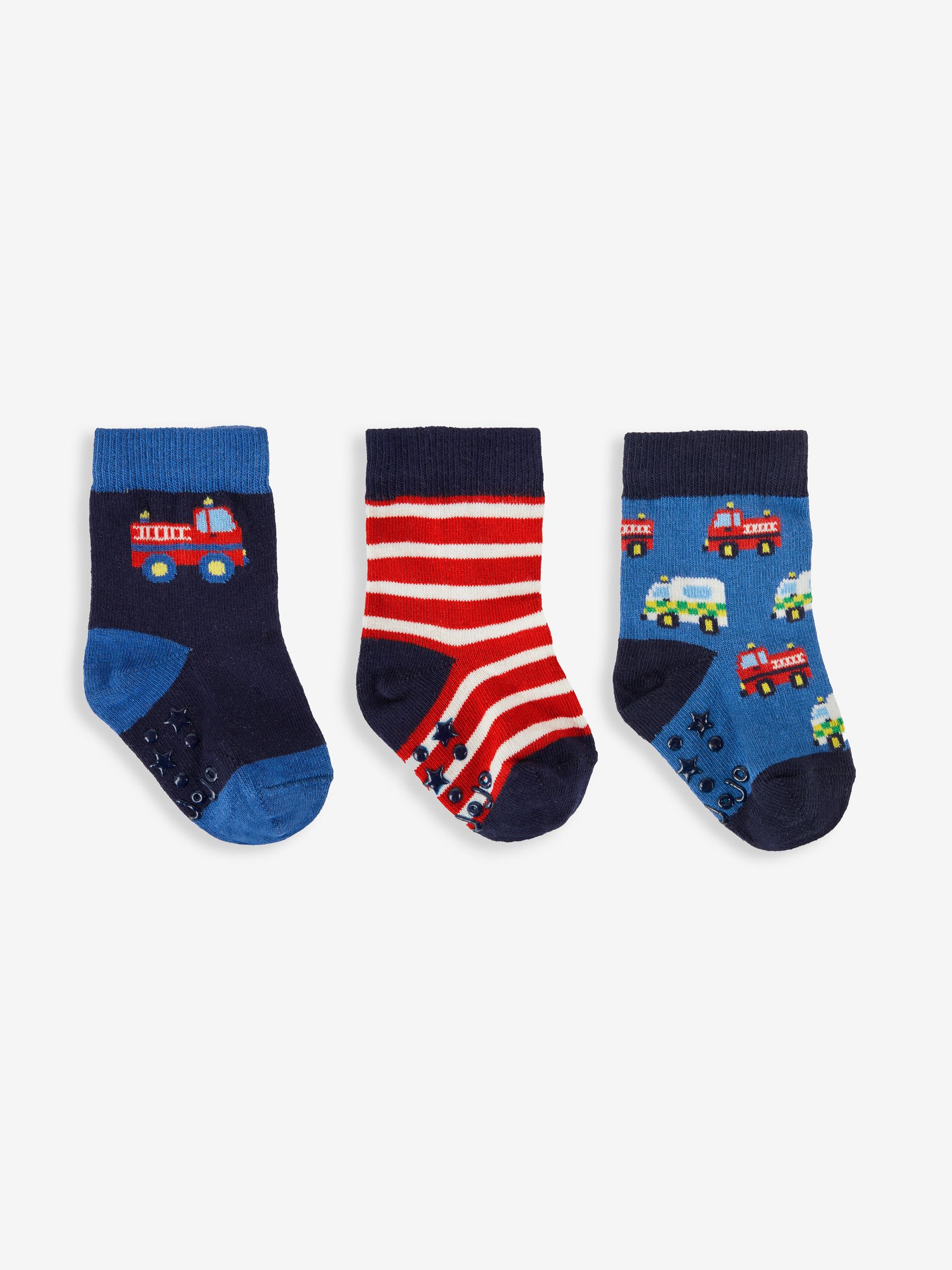Navy 3 Pack Emergency Vehicles Socks - Image 1 of 4