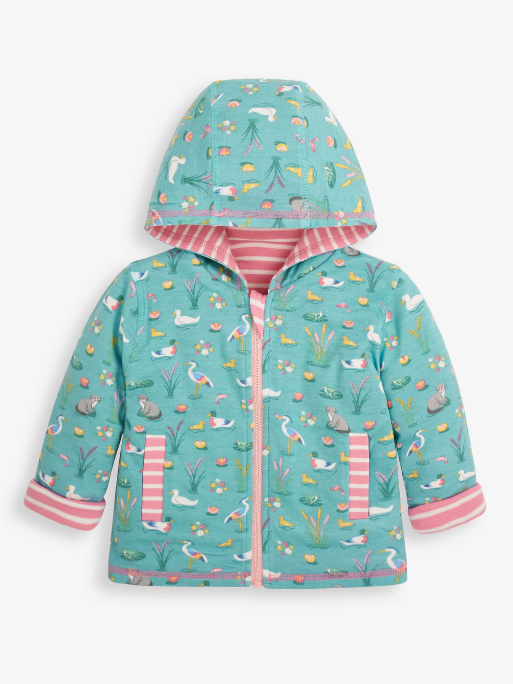 Dusky Pink Girls Down By the River Appliqué Reversible Hoodie - Image 2 of 7