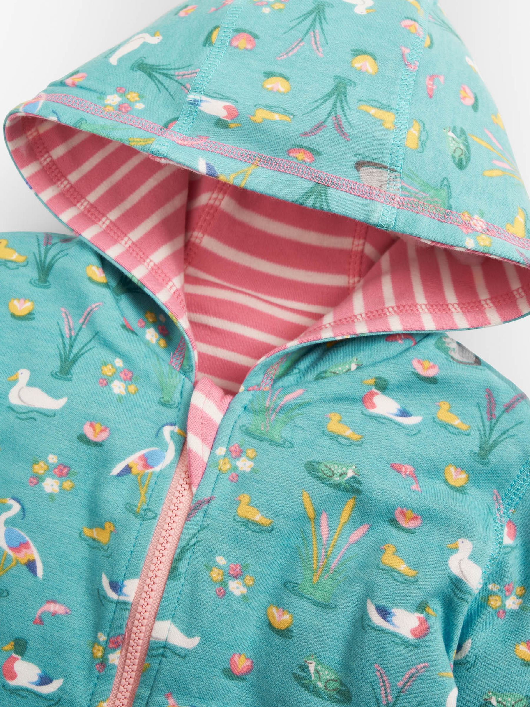 Dusky Pink Girls Down By the River Appliqué Reversible Hoodie - Image 6 of 7