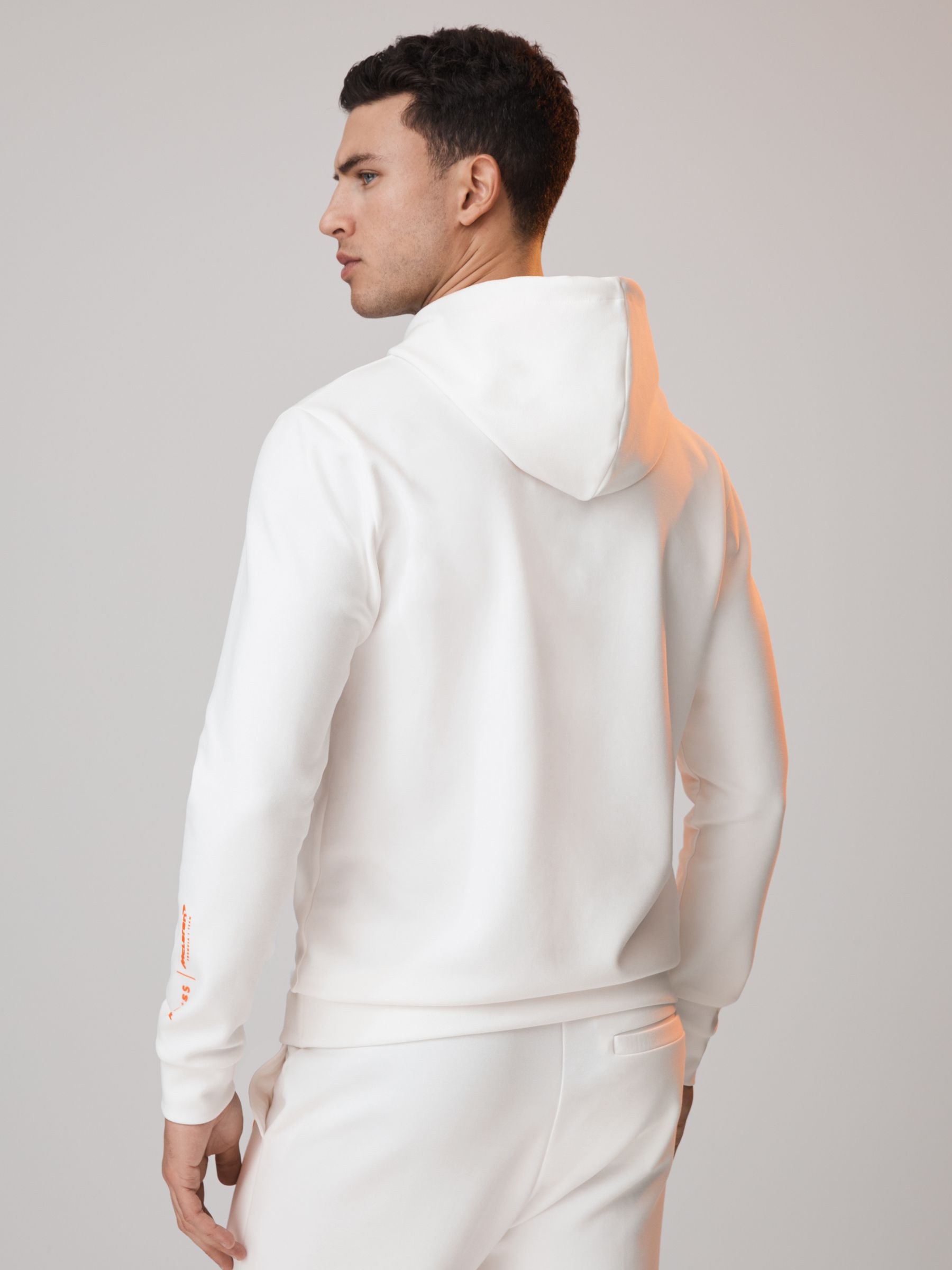 McLaren F1 Interlock Jersey Hoodie in White - Image 5 of 8