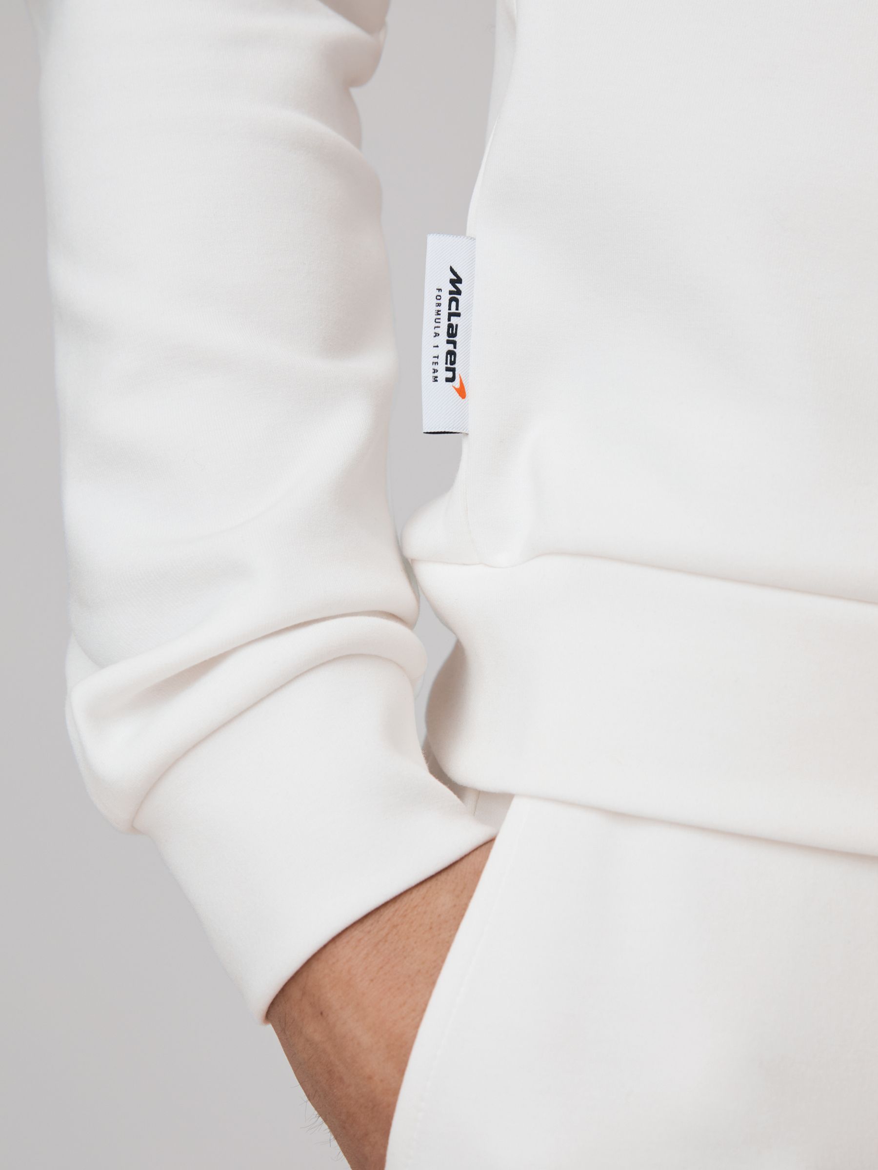 McLaren F1 Interlock Jersey Hoodie in White - Image 6 of 8