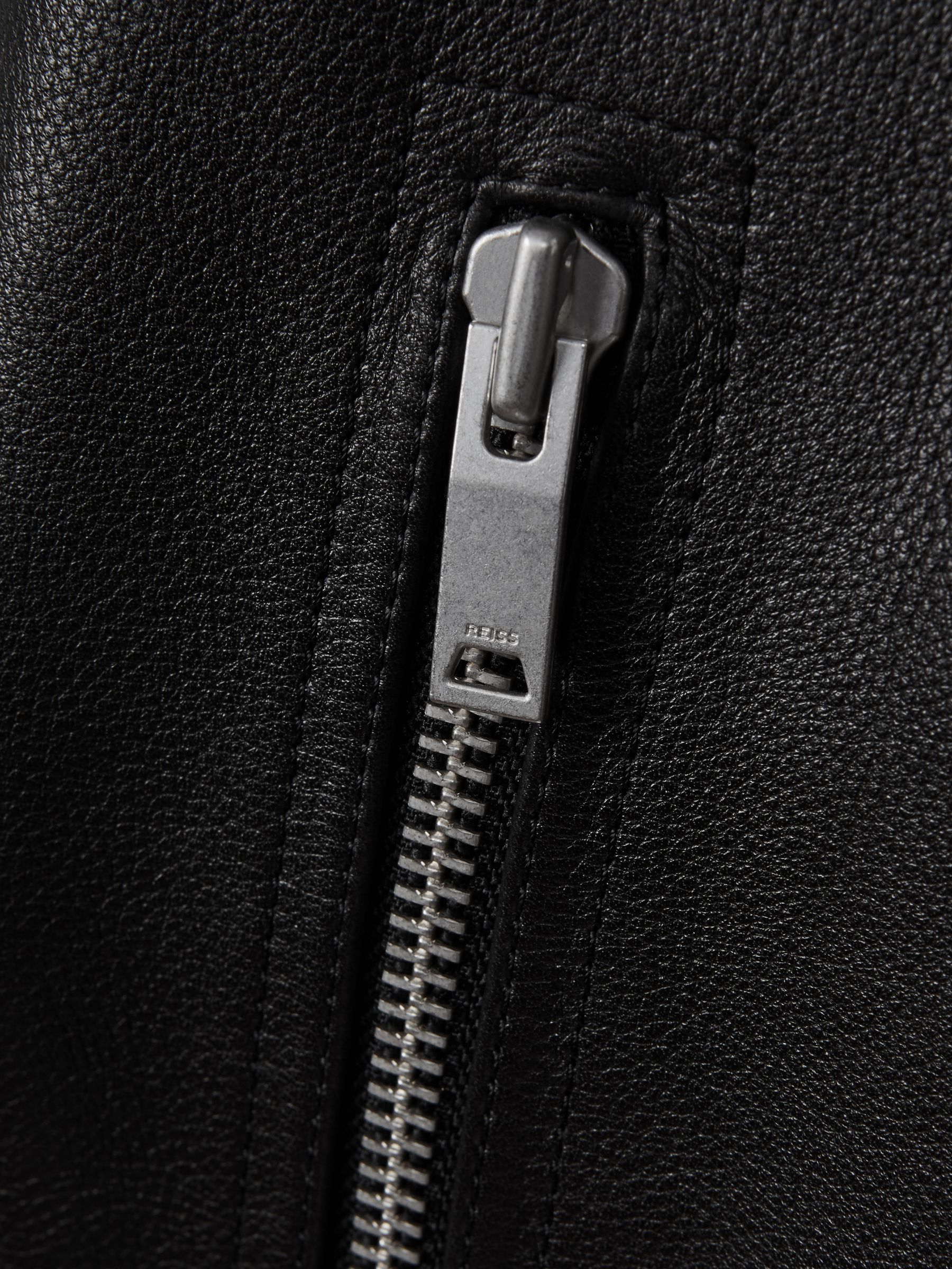 McLaren F1 Embossed Leather Jacket in Black - Image 10 of 11
