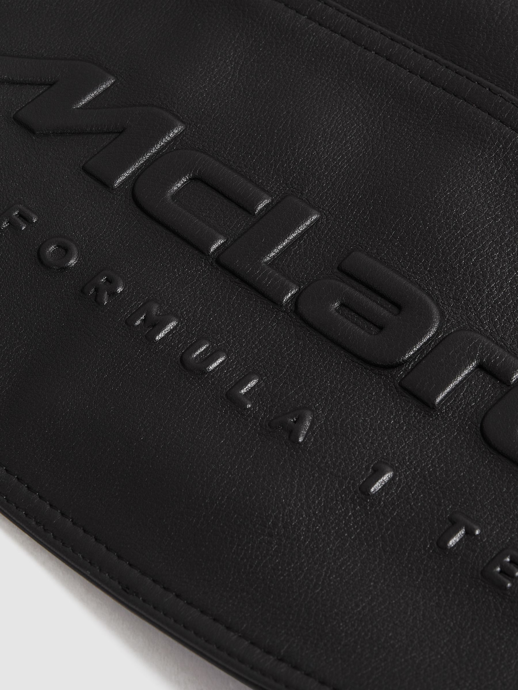 McLaren F1 Embossed Leather Jacket in Black - Image 8 of 11