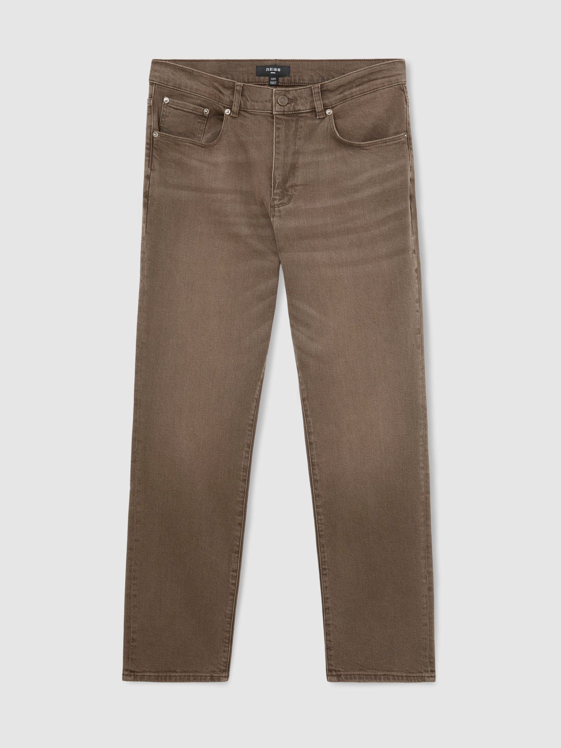 Straight-Leg Jeans in Brown - Image 2 of 7