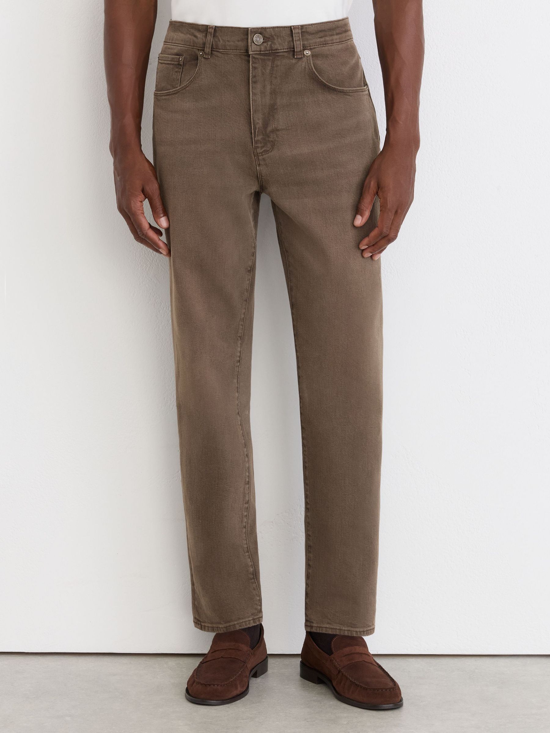 Straight-Leg Jeans in Brown - Image 3 of 7