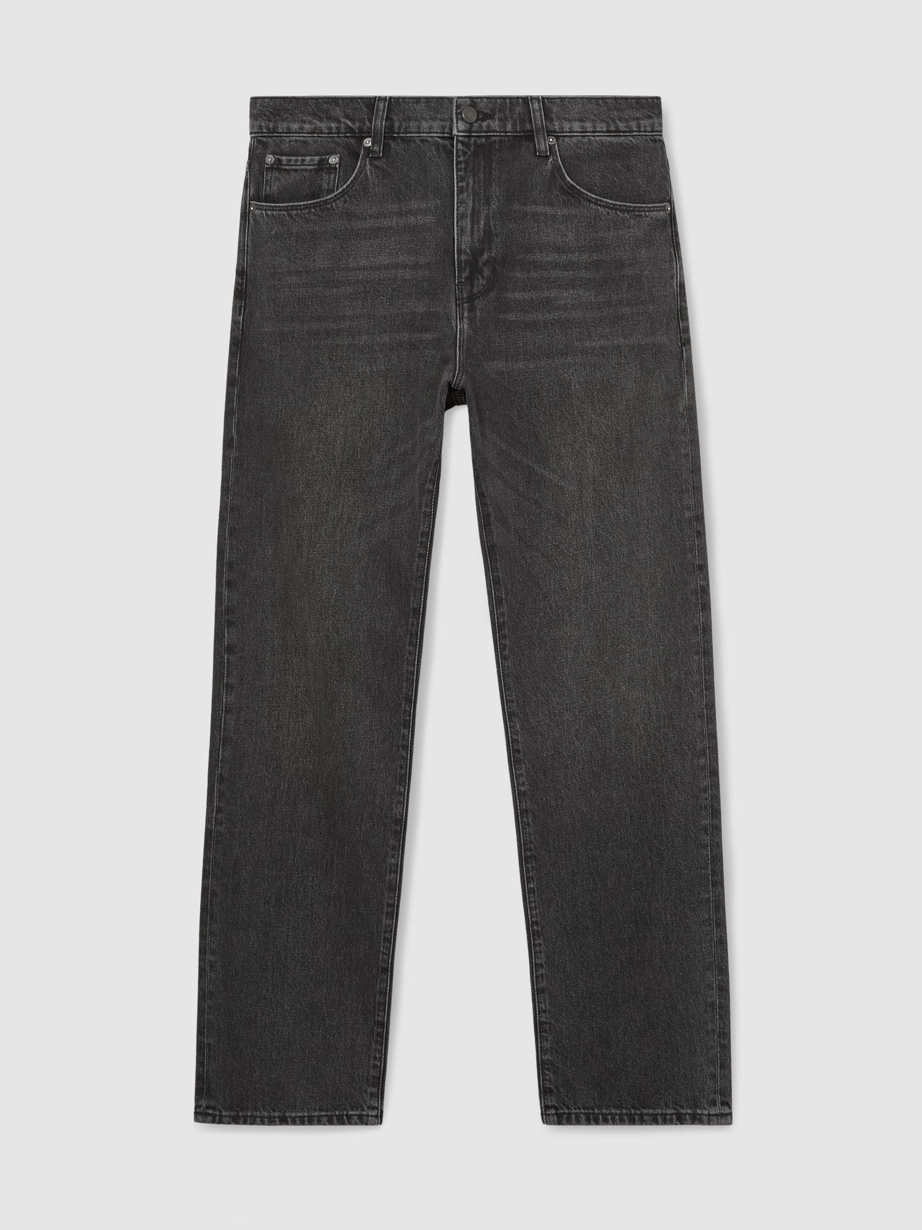 Relaxed Straight-Leg Stonewashed Jeans in Dark Grey - Image 2 of 6 Relaxed Straight-Leg Stonewashed Jeans in Dark Grey - Image 2 of 6