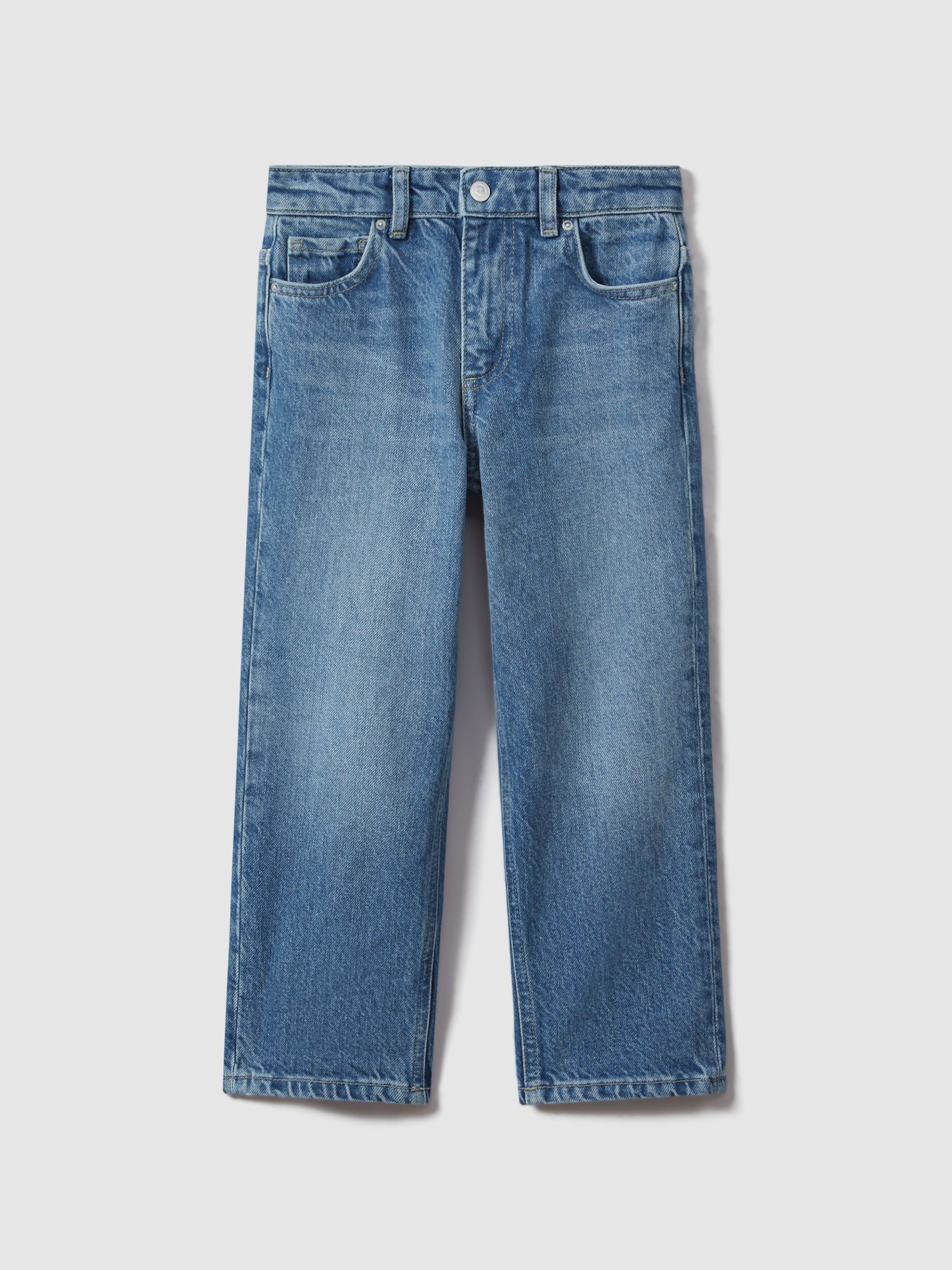 3-9 yrs Loose Fit Adjuster Jeans in Mid Blue - Image 2 of 6