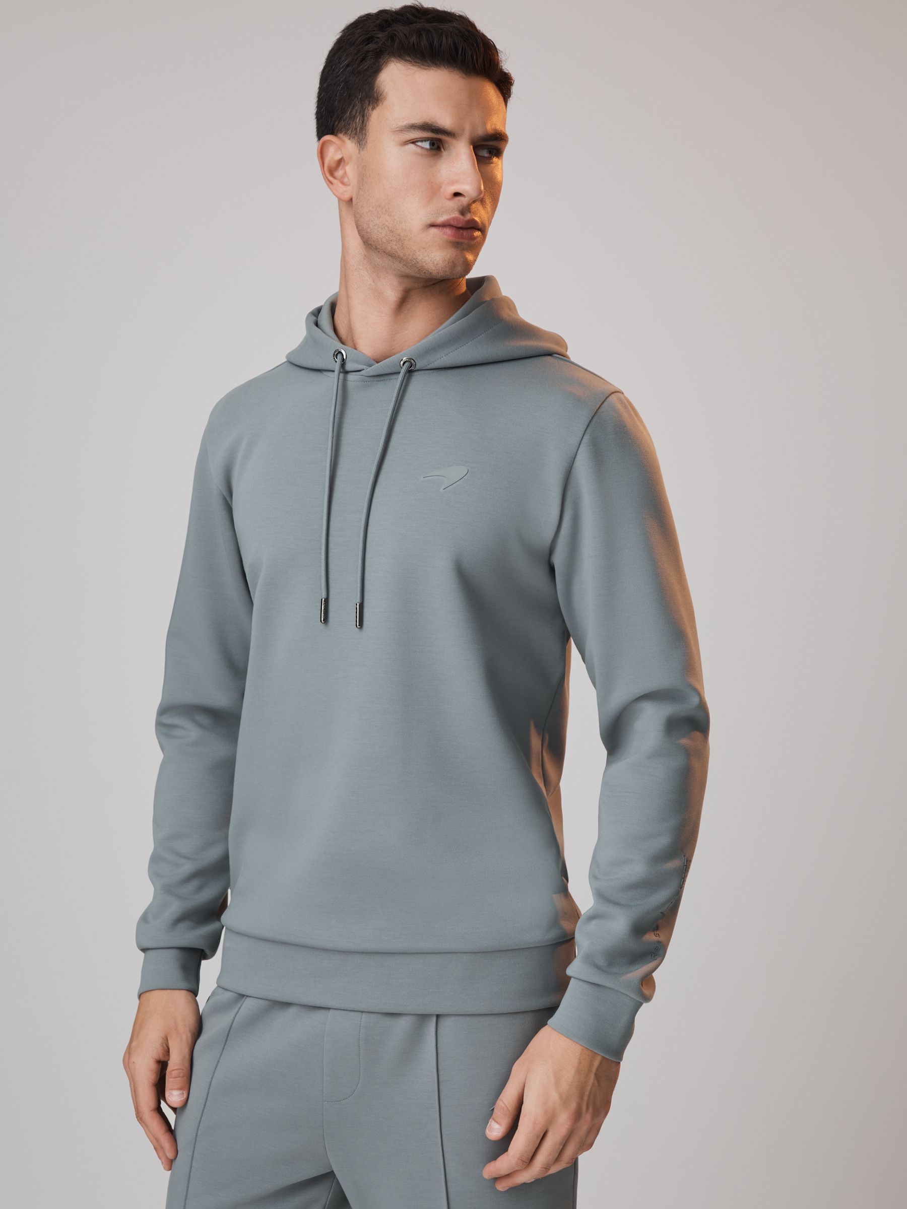 McLaren F1 Interlock Jersey Hoodie in Sage - Image 1 of 9