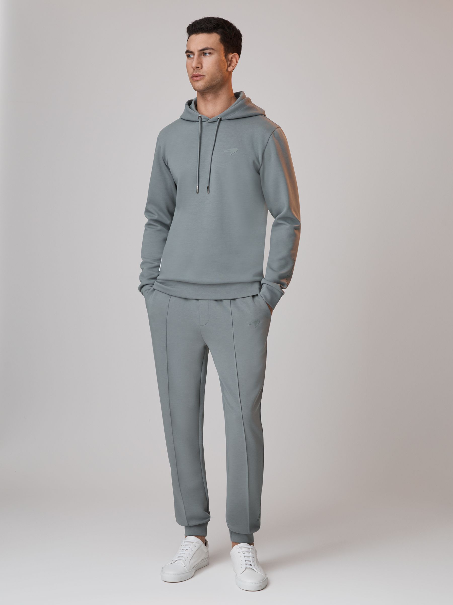 McLaren F1 Interlock Jersey Hoodie in Sage - Image 3 of 9