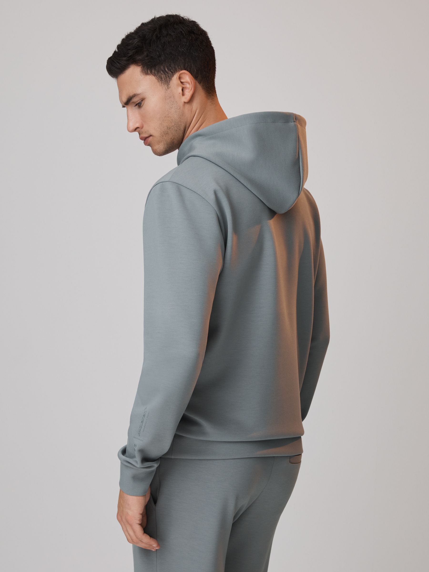 McLaren F1 Interlock Jersey Hoodie in Sage - Image 5 of 9