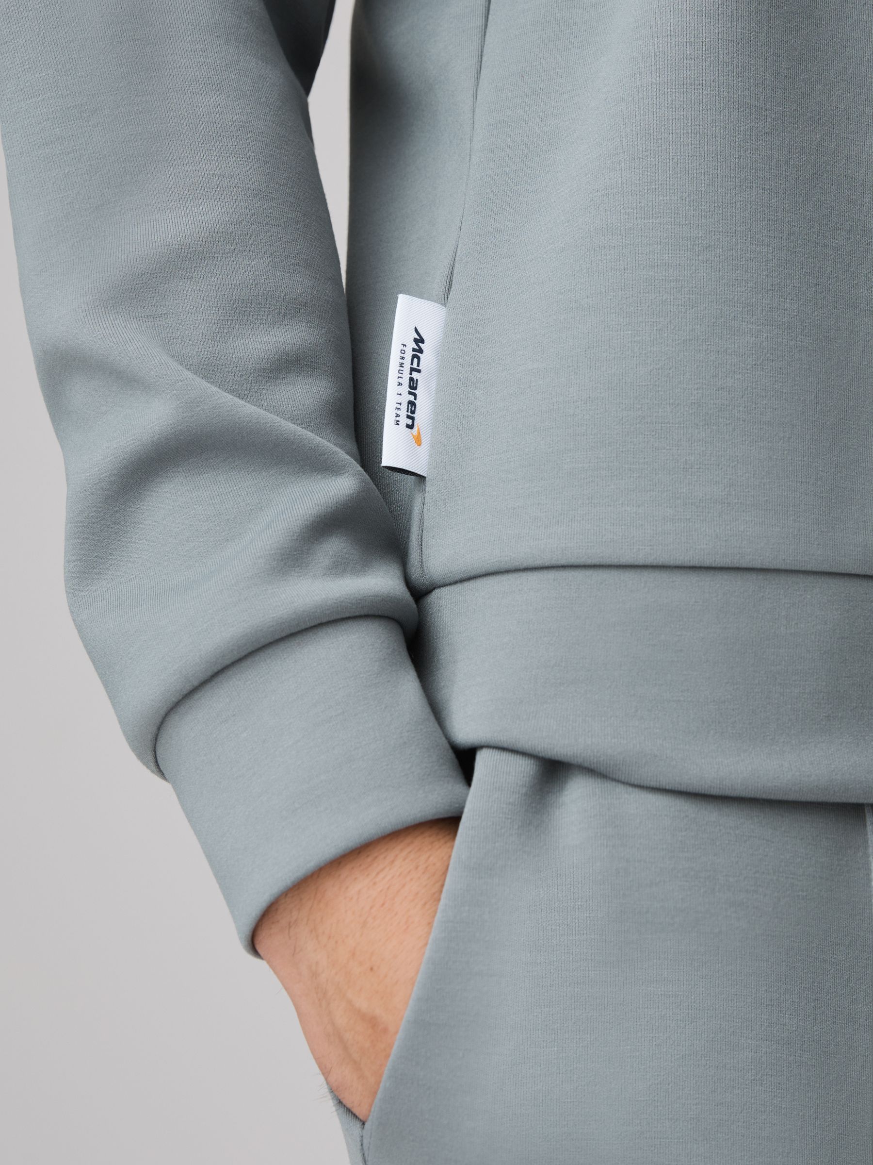 McLaren F1 Interlock Jersey Hoodie in Sage - Image 7 of 9