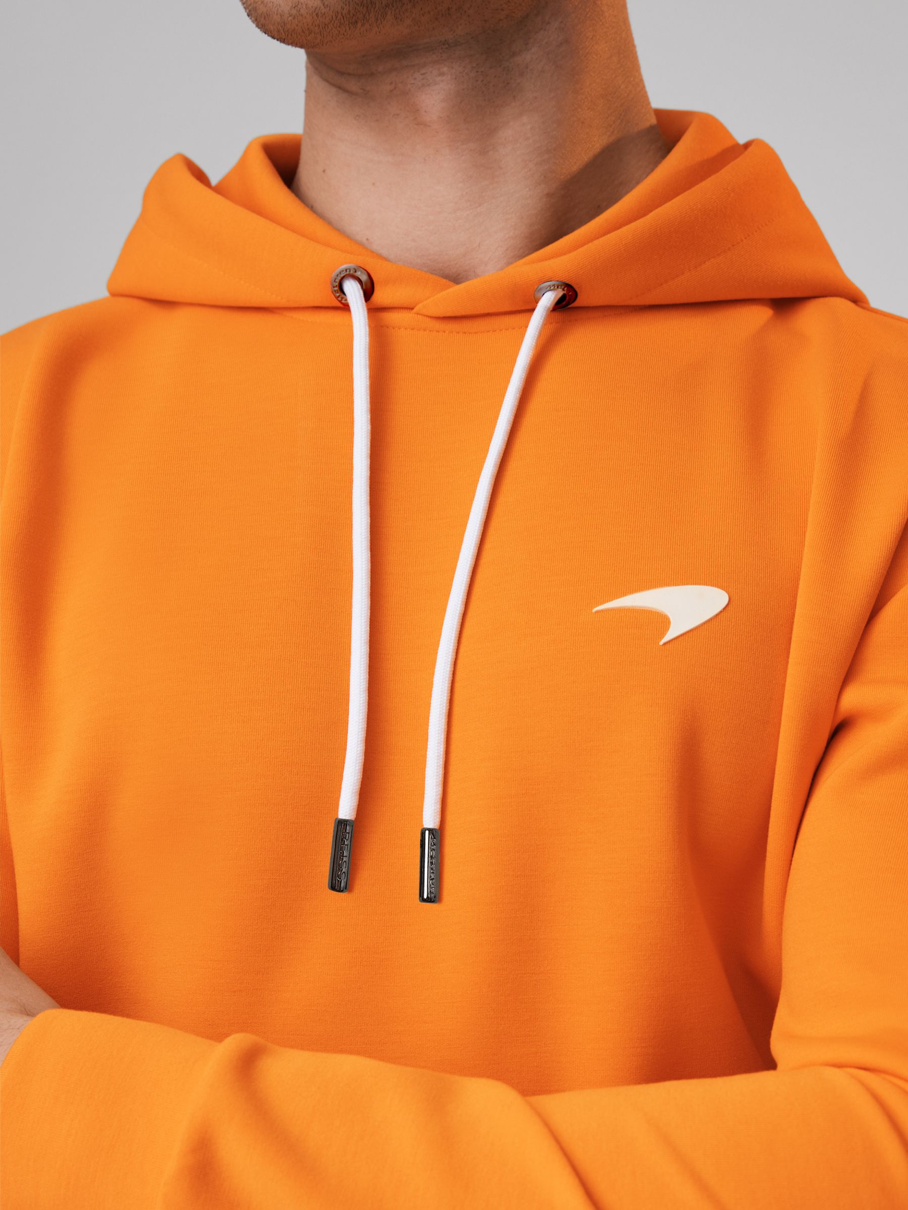 McLaren F1 Interlock Jersey Hoodie in Papaya - Image 4 of 6