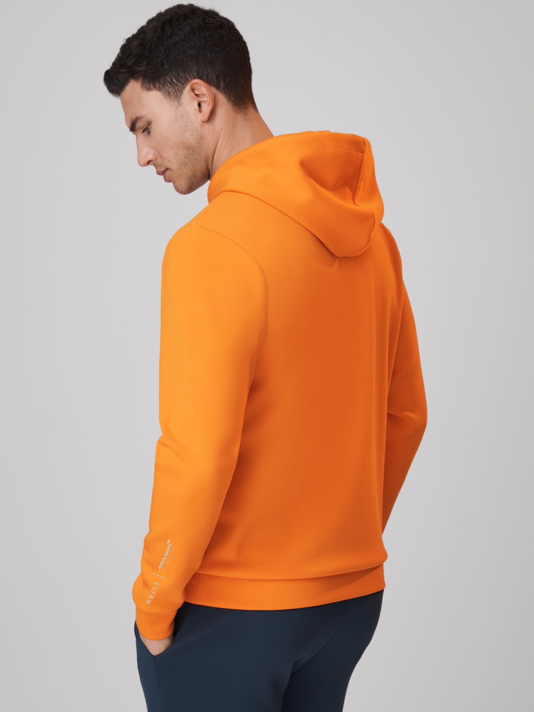 McLaren F1 Interlock Jersey Hoodie in Papaya - Image 5 of 6