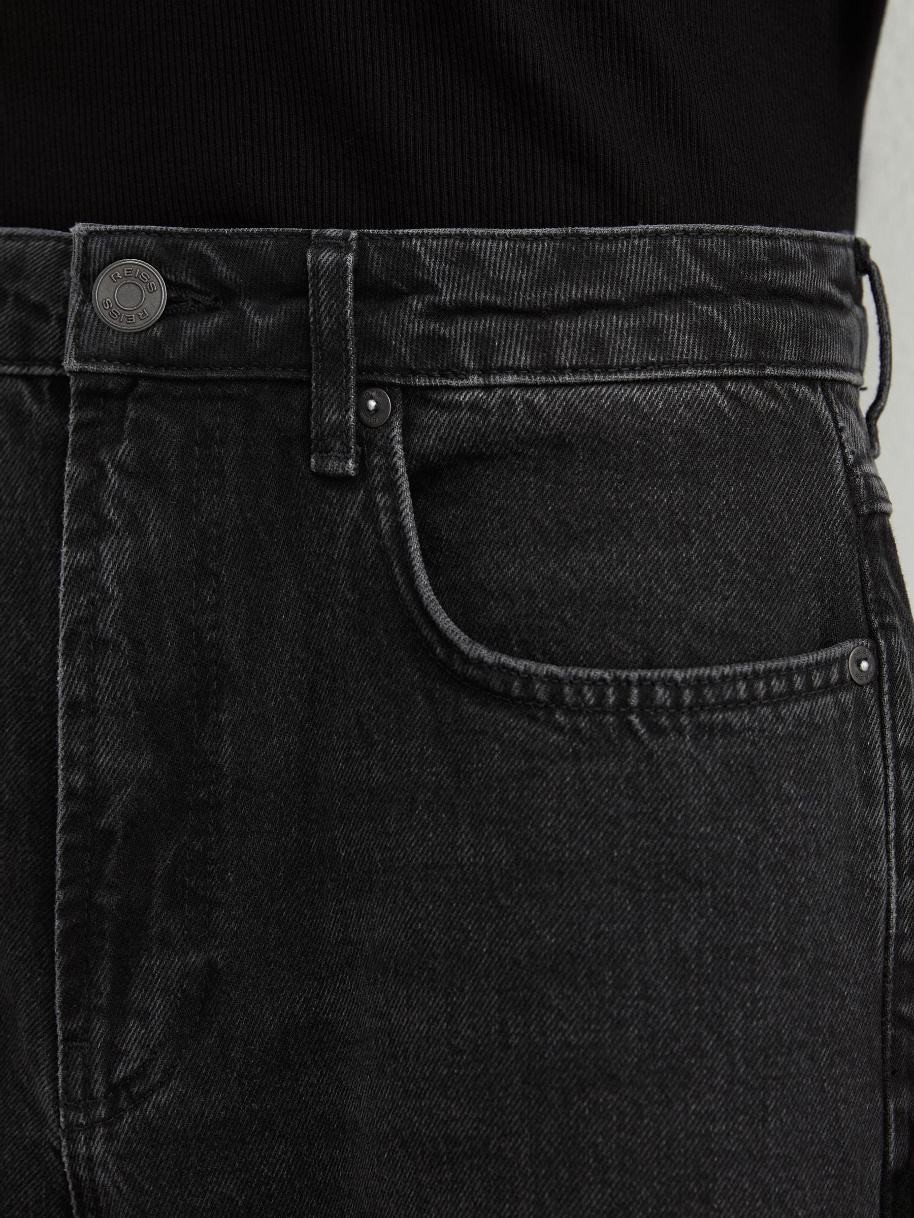 Loose-Fit Rigid-Denim Jeans in Black - Image 6 de 7